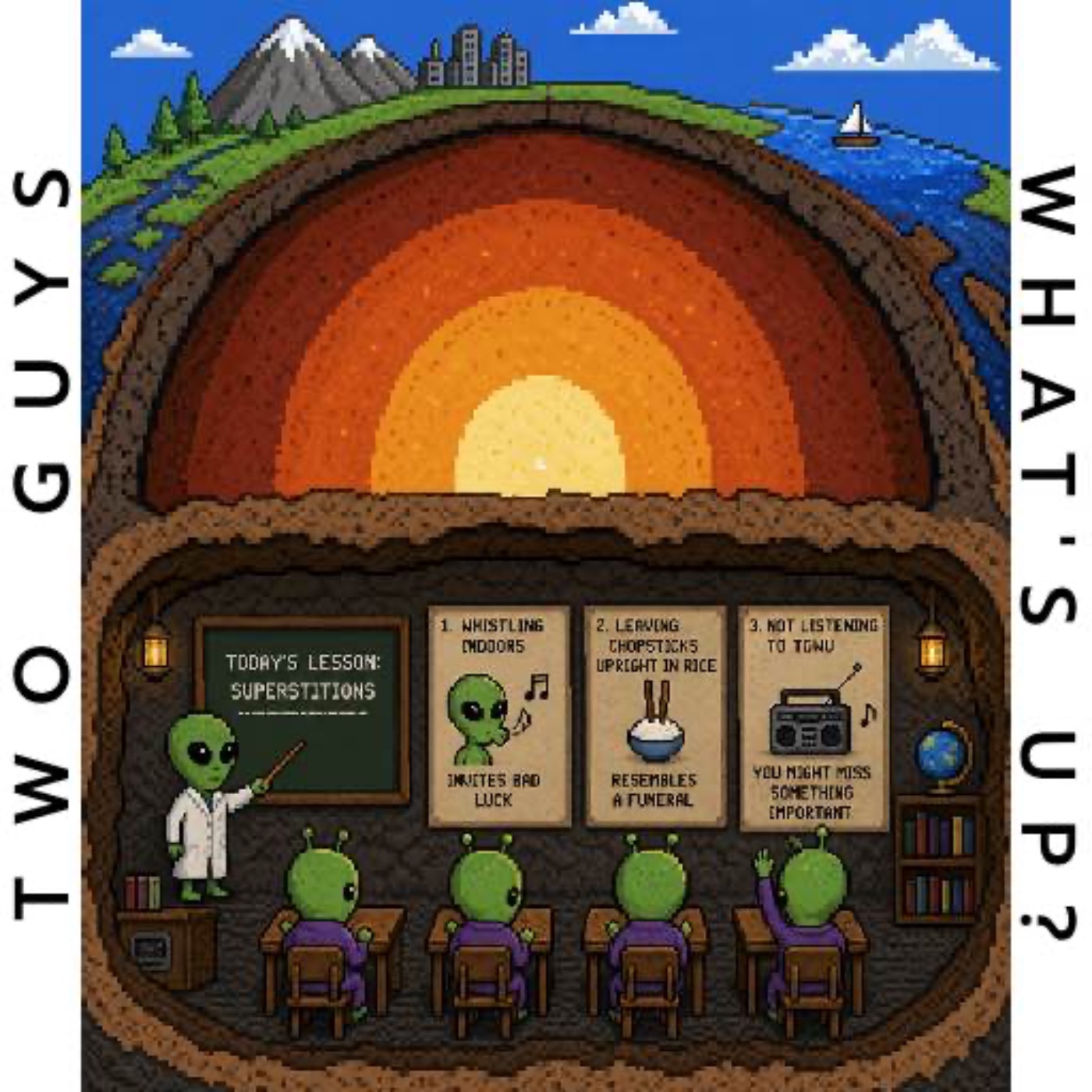 #180 - Inner Earth Aliens and a Superstitious Quiz episode artwork