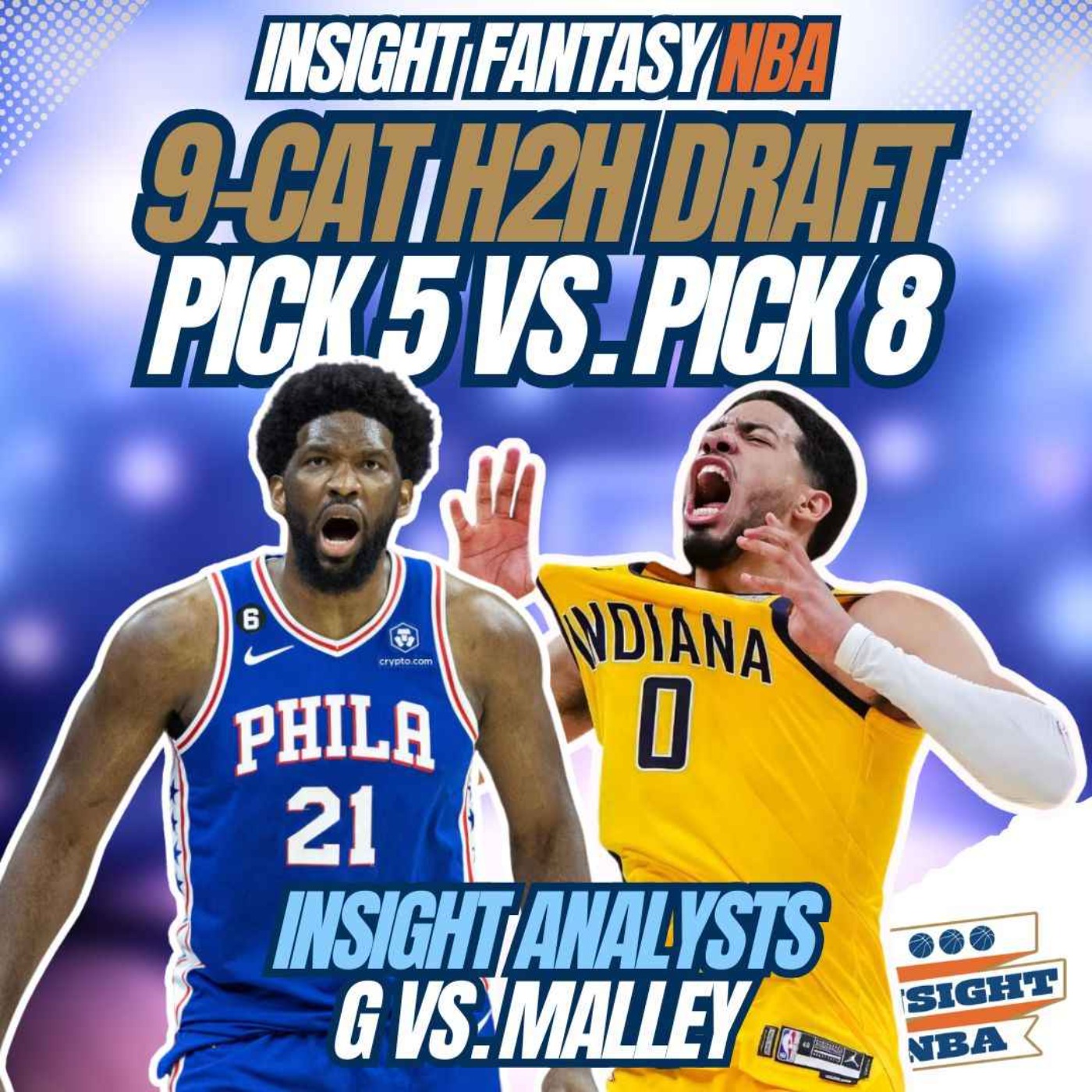 NBA Fantasy Basketball | Mock Draft Pick 5 vs. Pick 8 | EMBIID & HALIBURTON BUILDS episode artwork