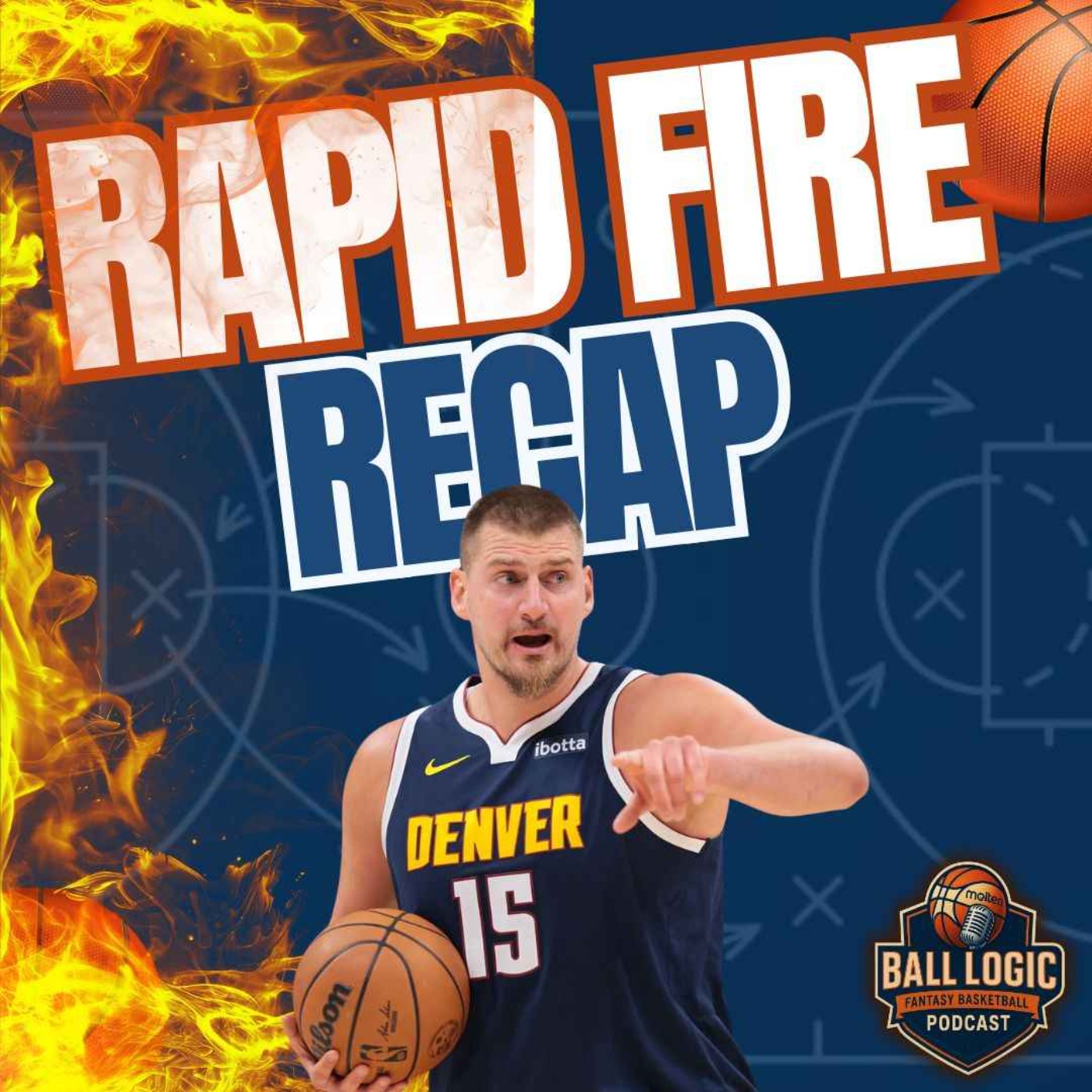 Rapid Fire Recap | NBA Fantasy | Jokic Hits 55 | Ryan Rollins Averages 28 without Giannis episode artwork