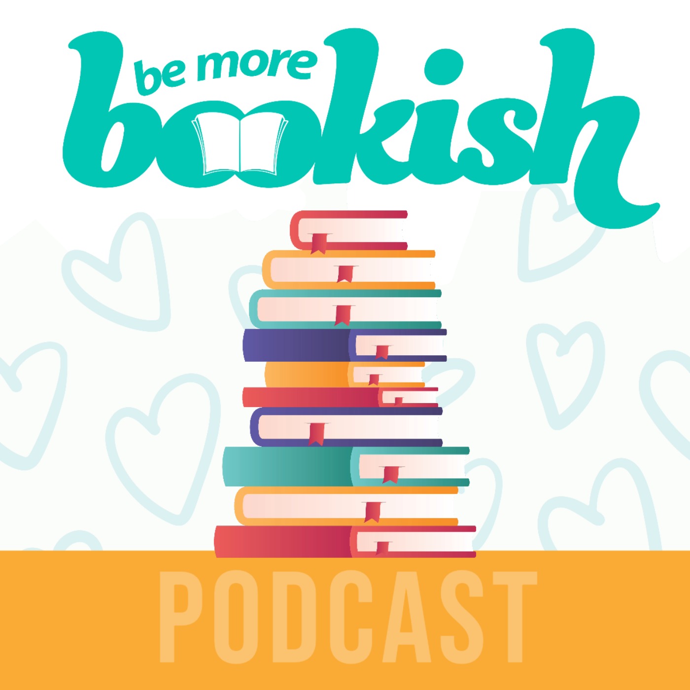 cover art for Be More Bookish Podcast intro