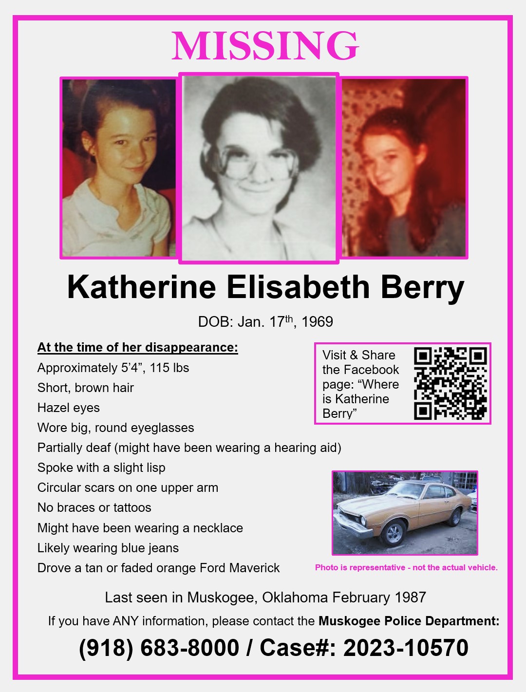 cover art for MISSING: Katherine Berry (Muskogee, Oklahoma)
