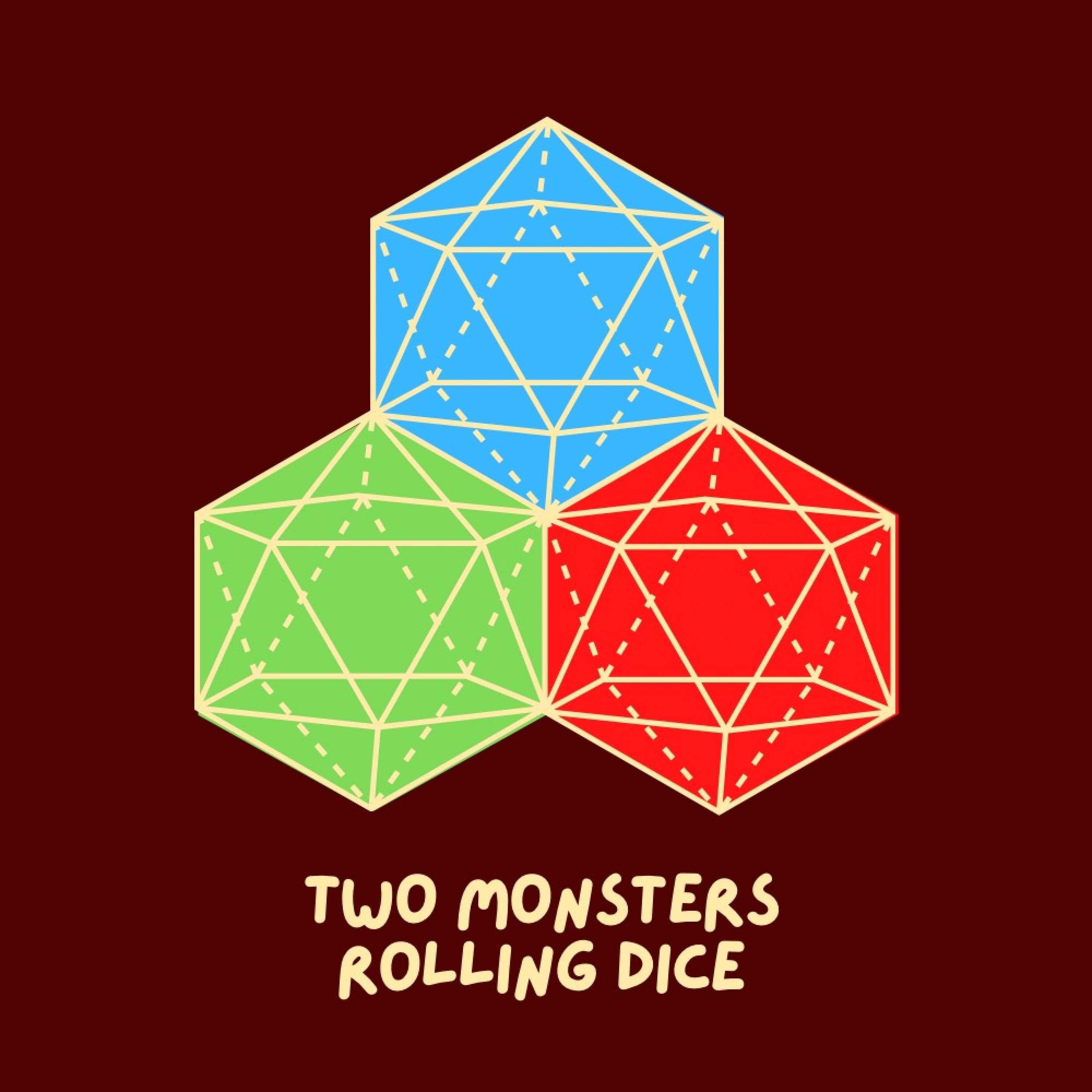 Feed Drop - Two Monsters Rolling Dice