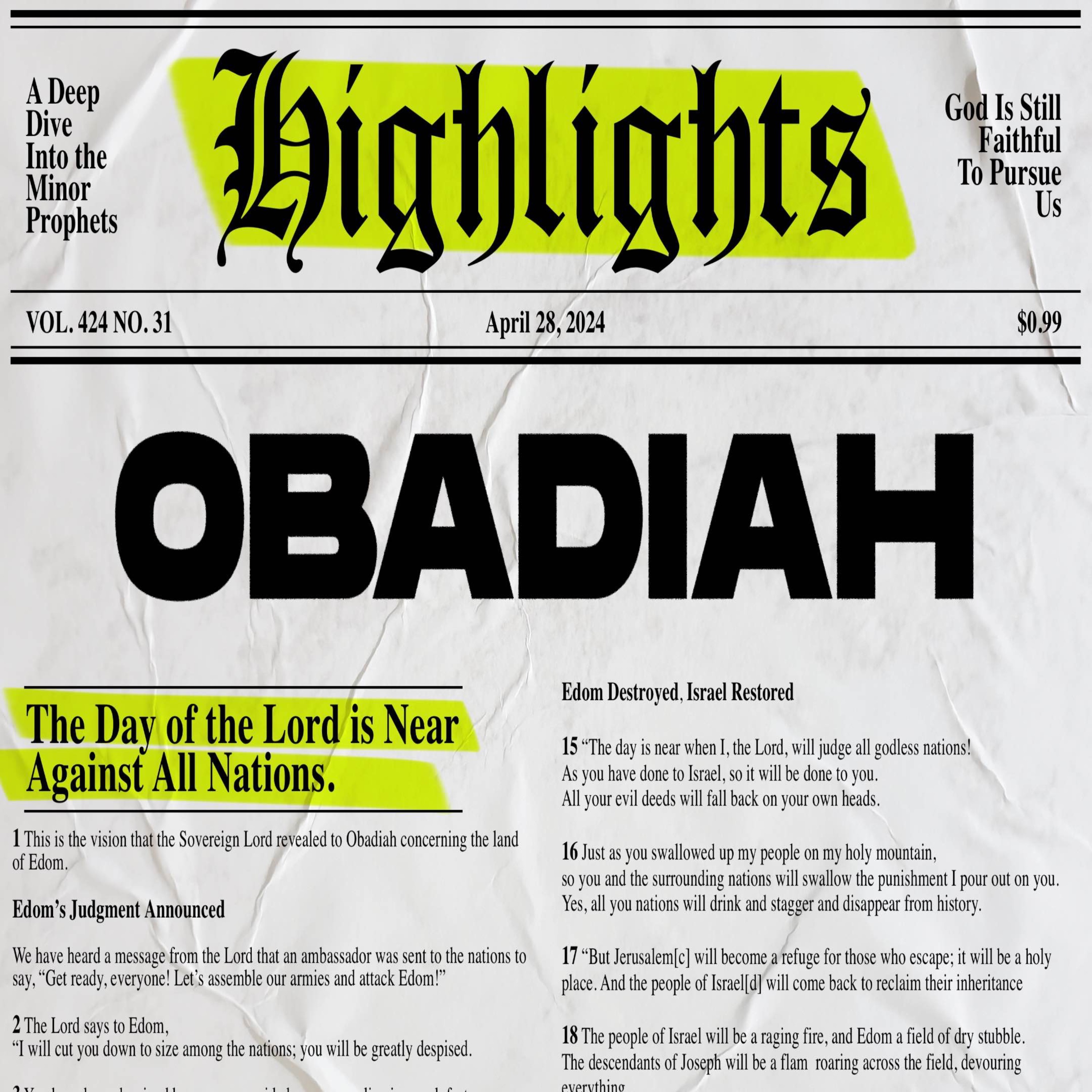 Highlights: Week 4 - Obadiah: The Garbage of Grudge episode artwork