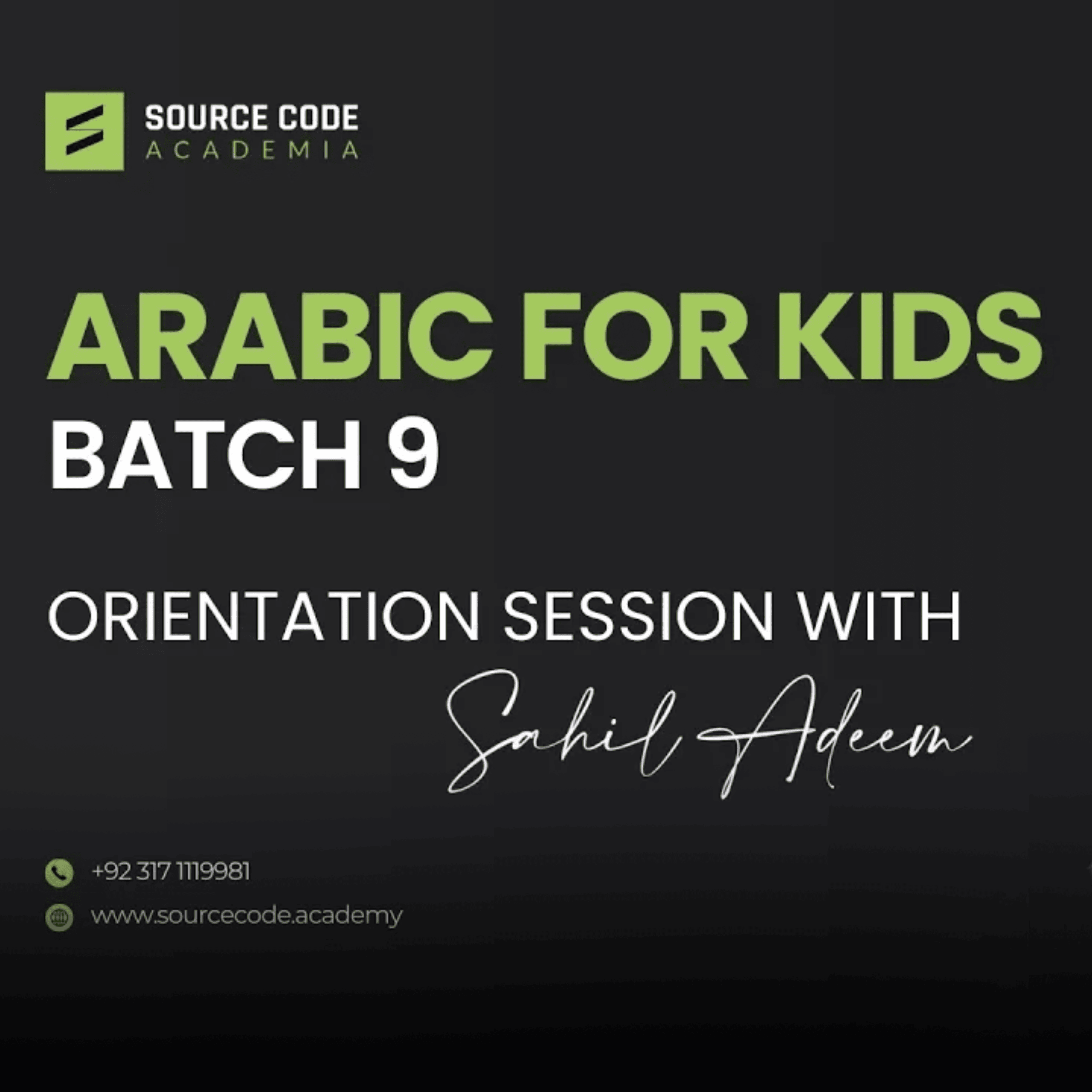 Arabic for Kids Batch 9 Orientation with Sahil Adeem | Live Session - Sahil Adeem Podcast