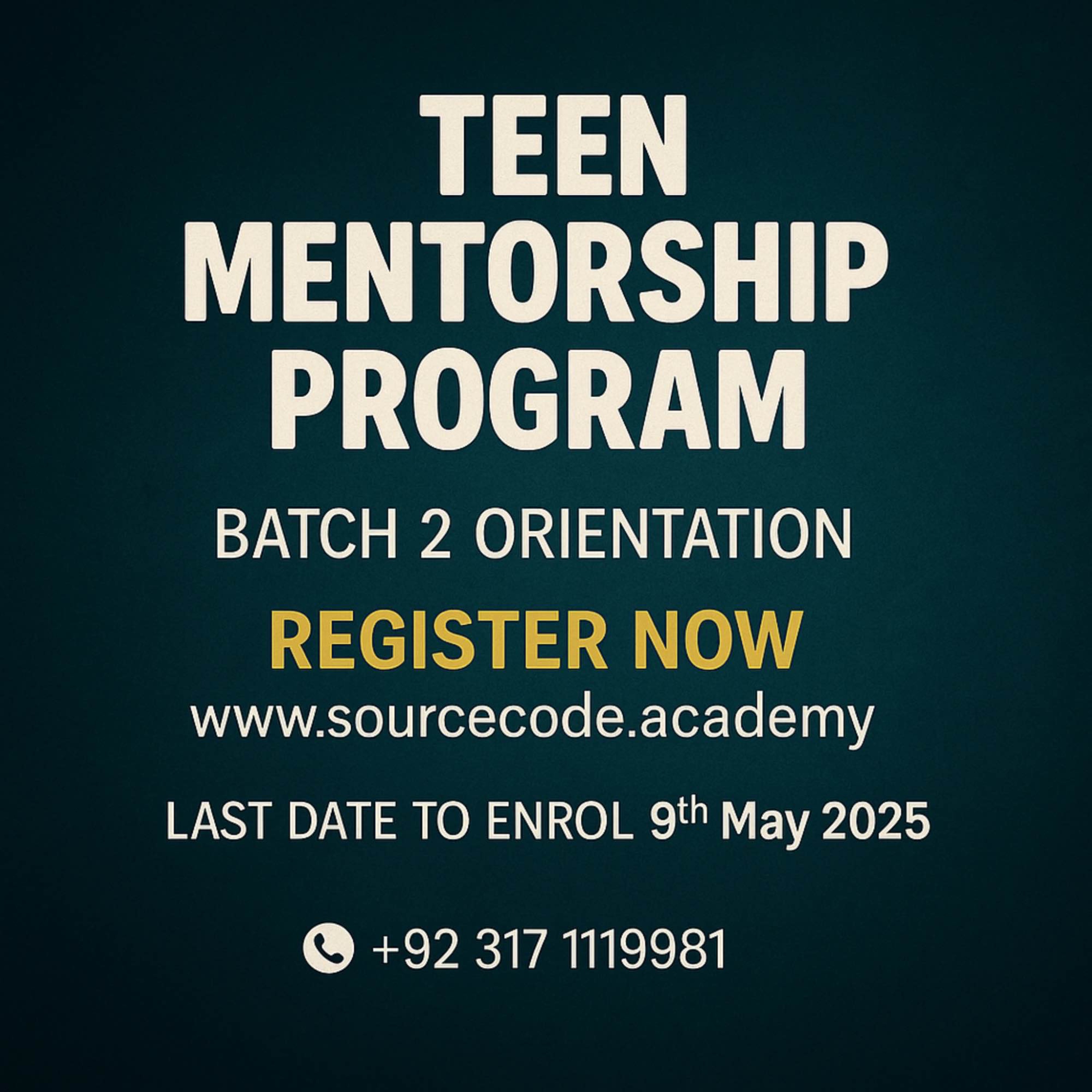 Teen Mentorship Batch 2 Orientation - Source Code Academia | Sahil Adeem Podcast