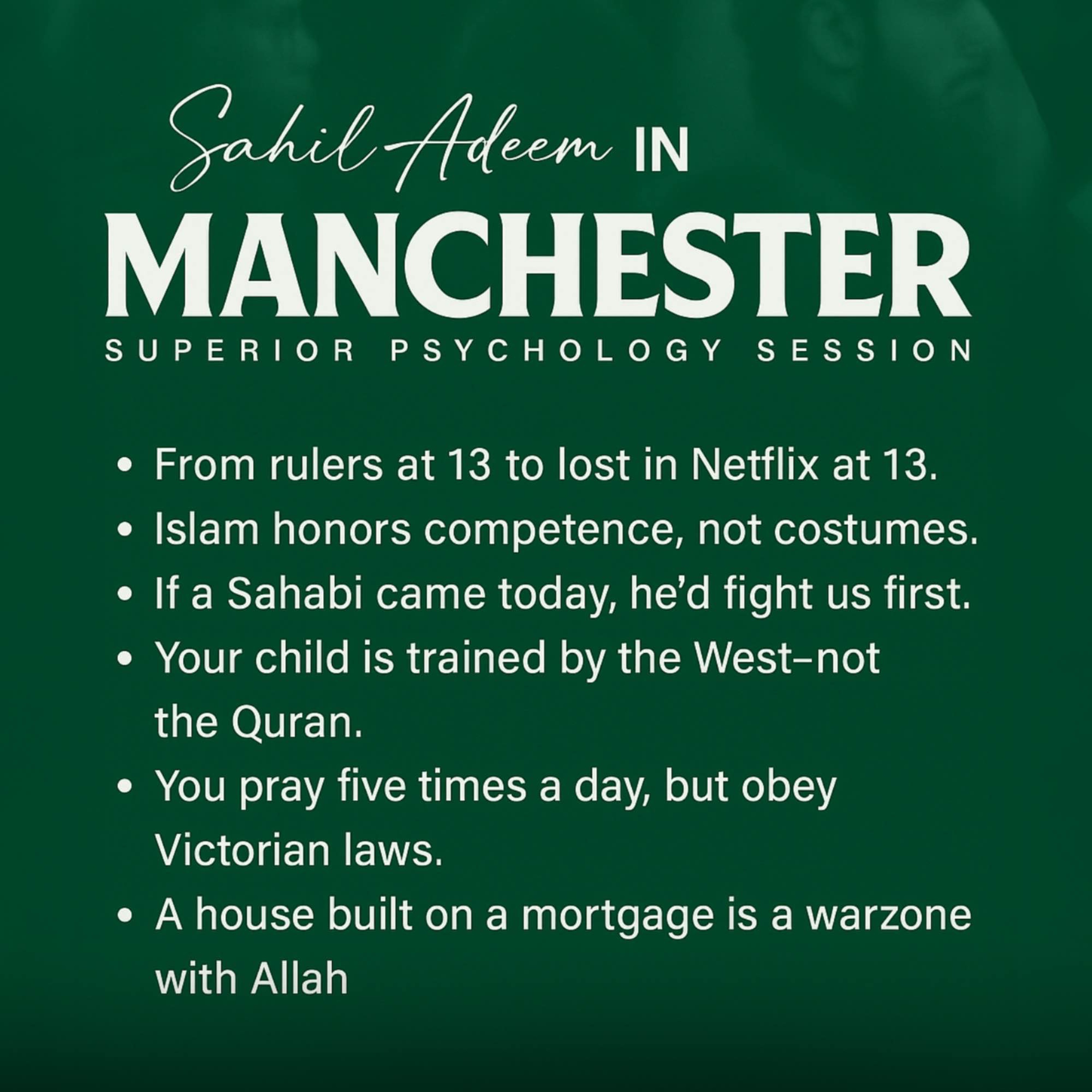Manchester - Superior Psychology Session | Sahil Adeem Podcast