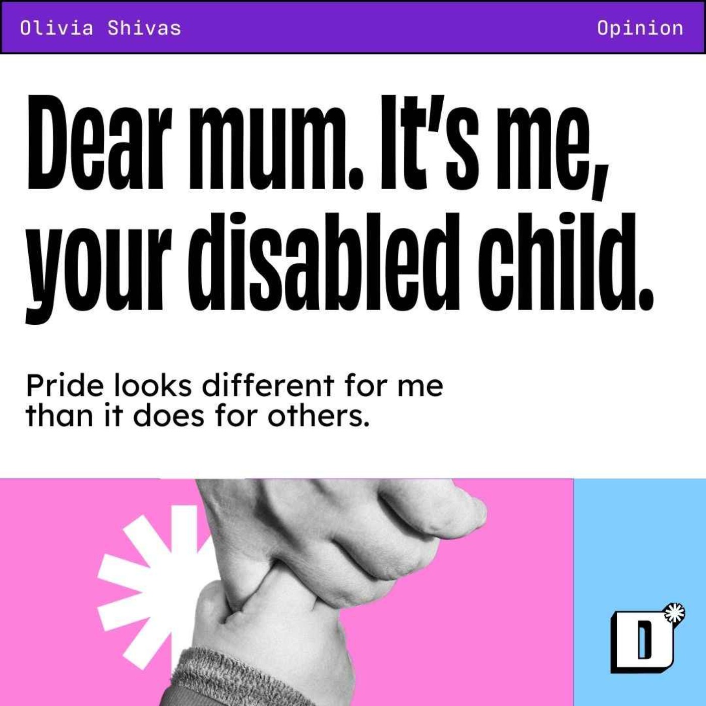 Dear Mum: Love, your disabled child