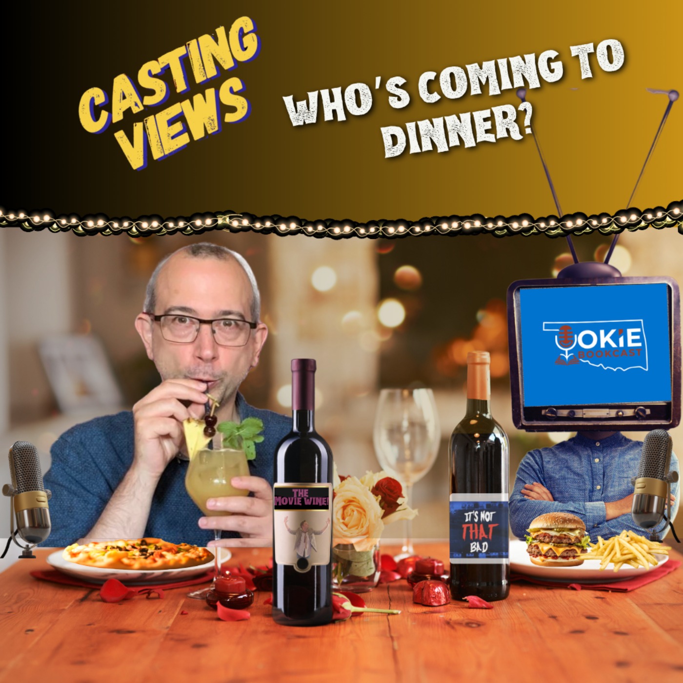 cover art for Who's coming to dinner? Featuring J from the Okie Bookcast
