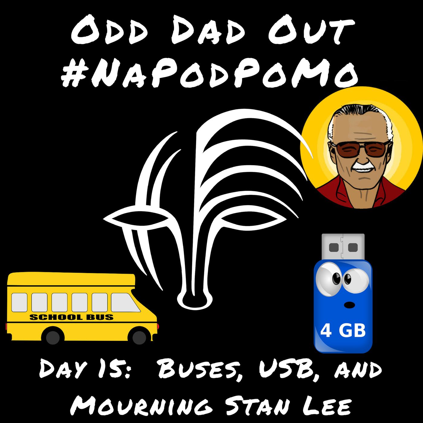 Day 15 #NAPODPOMO 2018: Buses, USB, and Mourning Stan Lee episode artwork