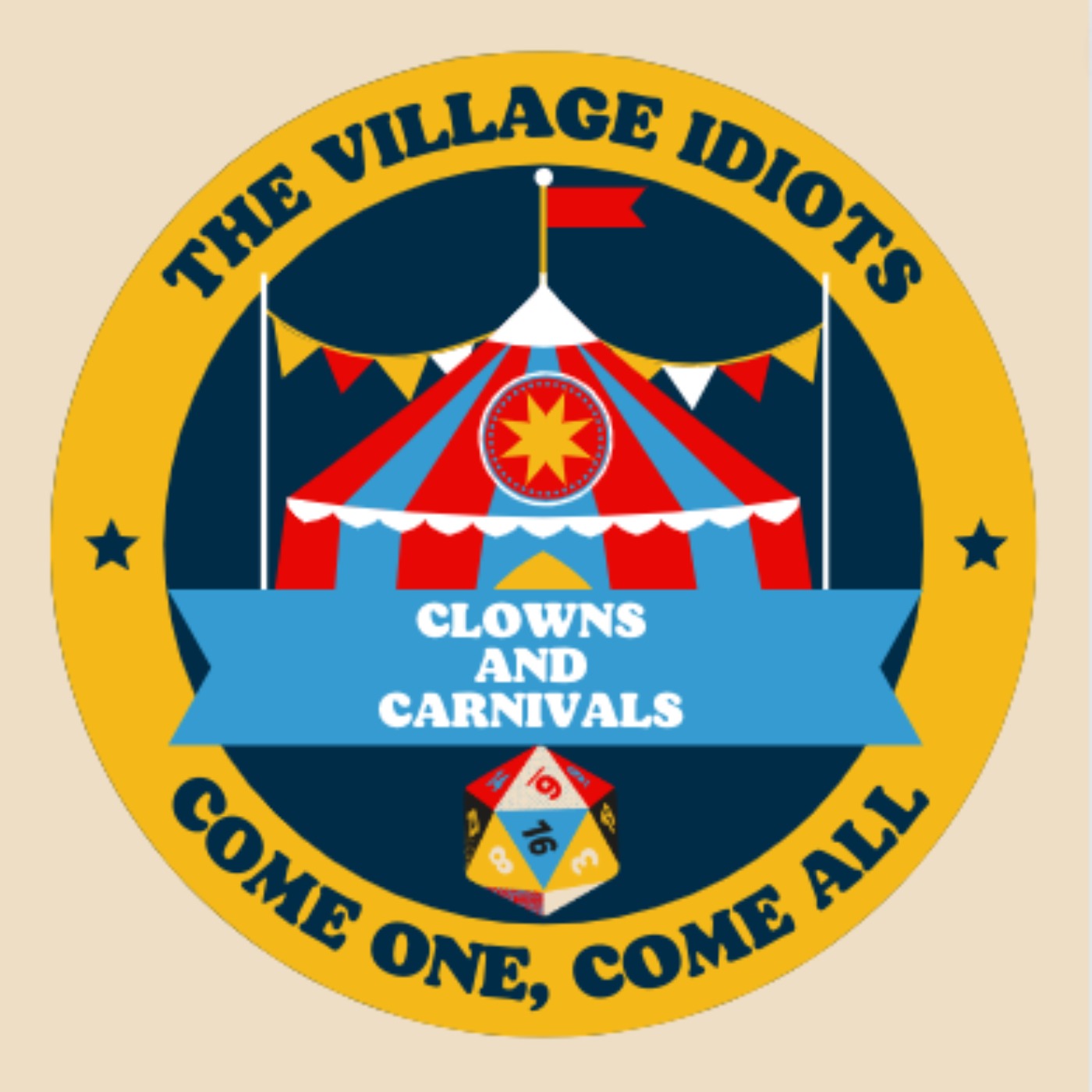 The Village Idiots Present: Clowns and Carnivals Dungeons and Dragons 5e Real Play podcast artwork