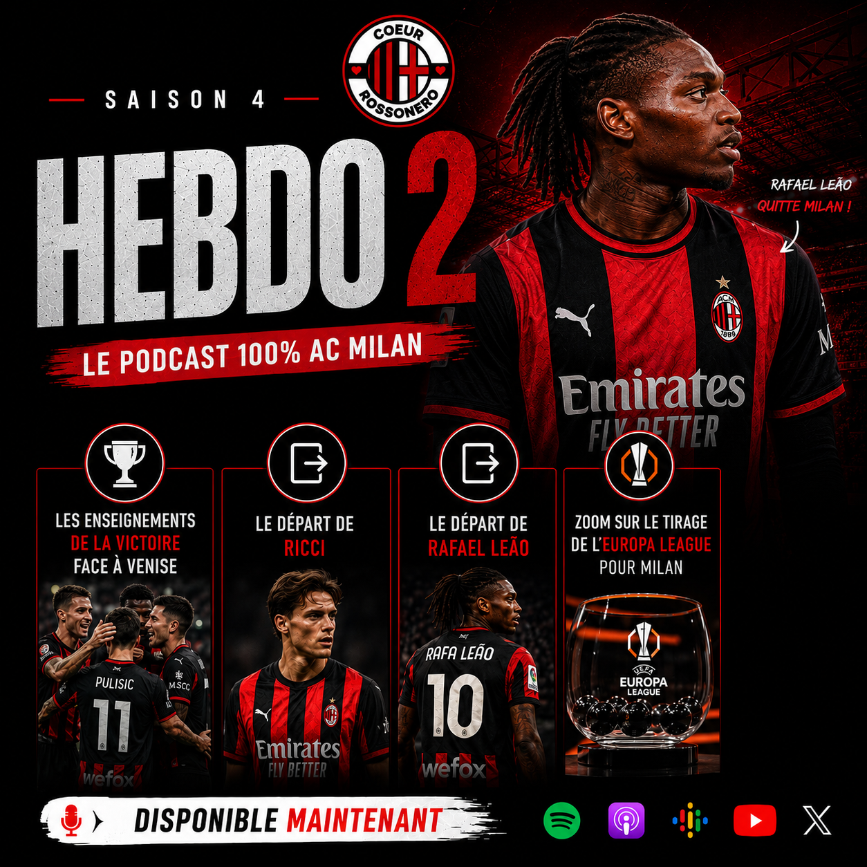 #Hebdo 2 : LEÃO S’EN VA, RICCI AUSSI ET MILAN BAT VENISE ! episode artwork