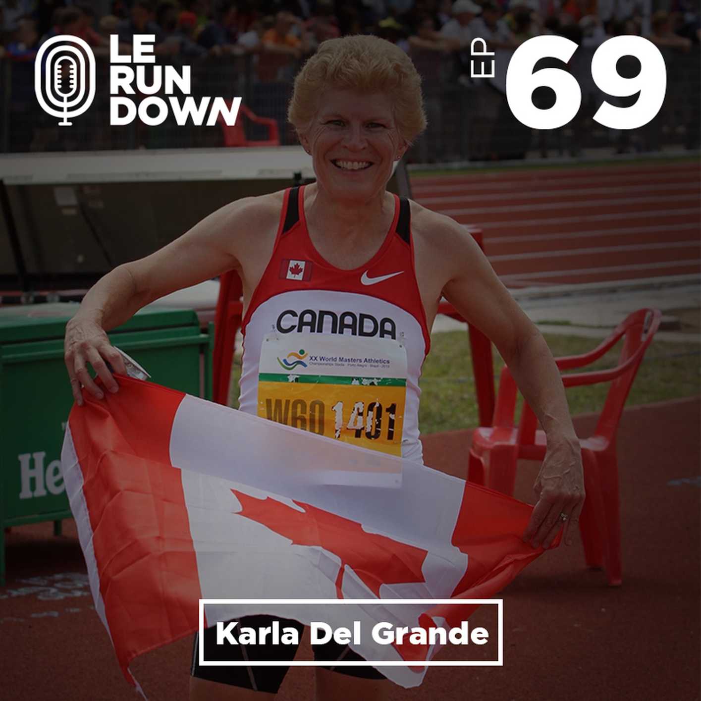 #69: Karla Del Grande - Masters Sprinter, 2 x Hall of Fame, Multiple Canadian and World Record Holder, Running Your Age in the 400 meter, Priorities in Life