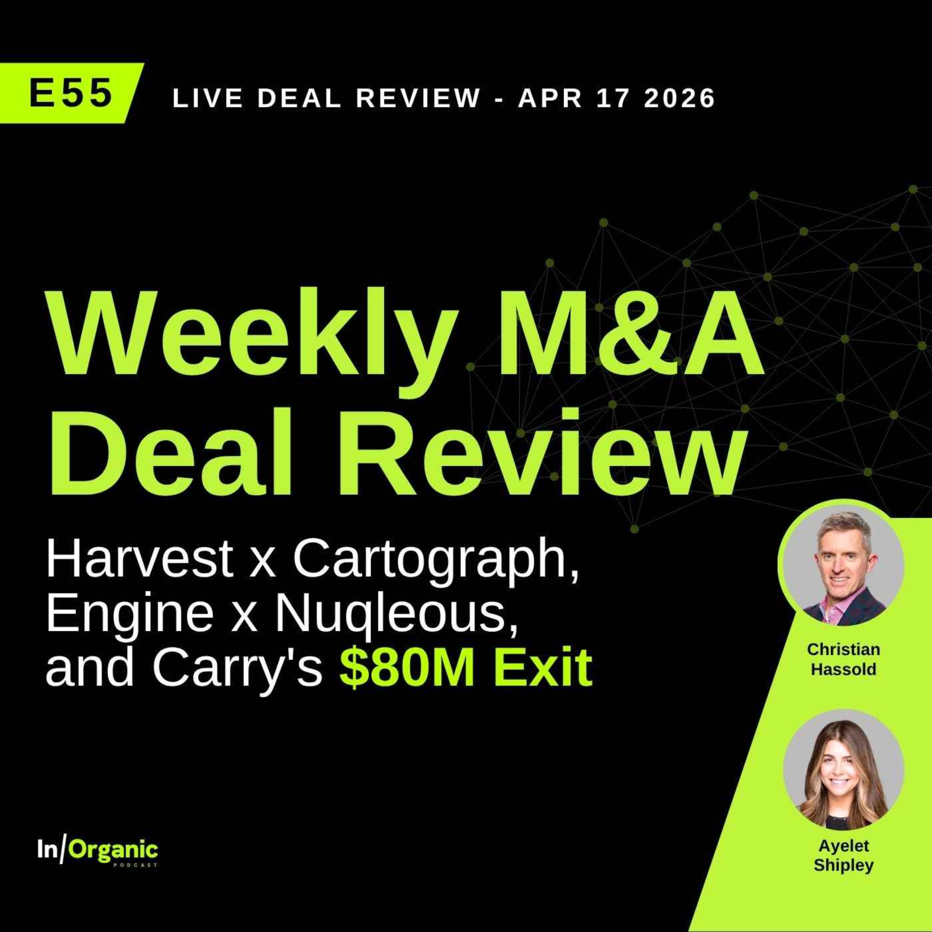 E55: 3 Strategic M&A Deals: Harvest + Cartograph, Enginr + Nuqleous, and Carry’s $80M Exit episode artwork