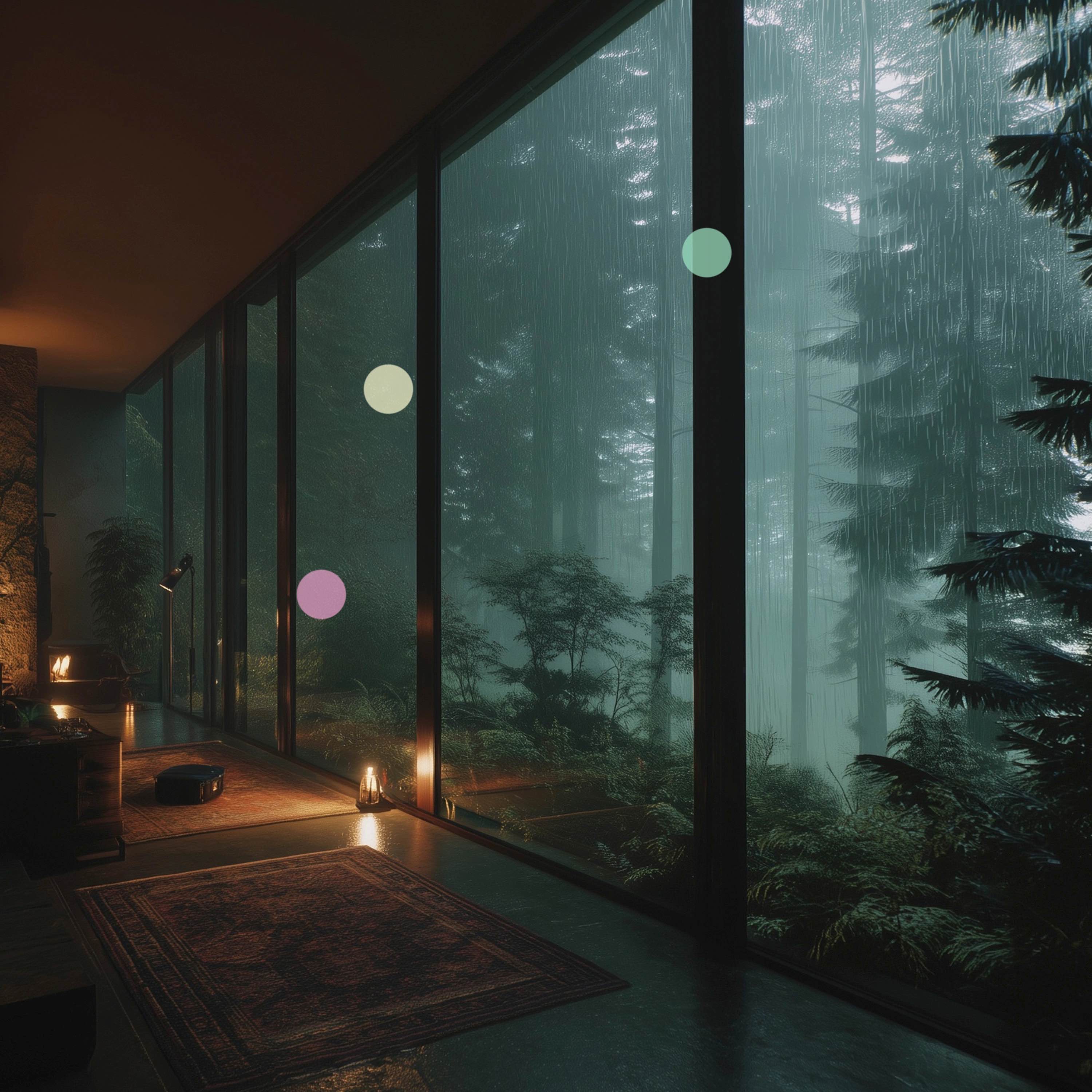 المطر على النافذة | راحة ليلة عاصفة