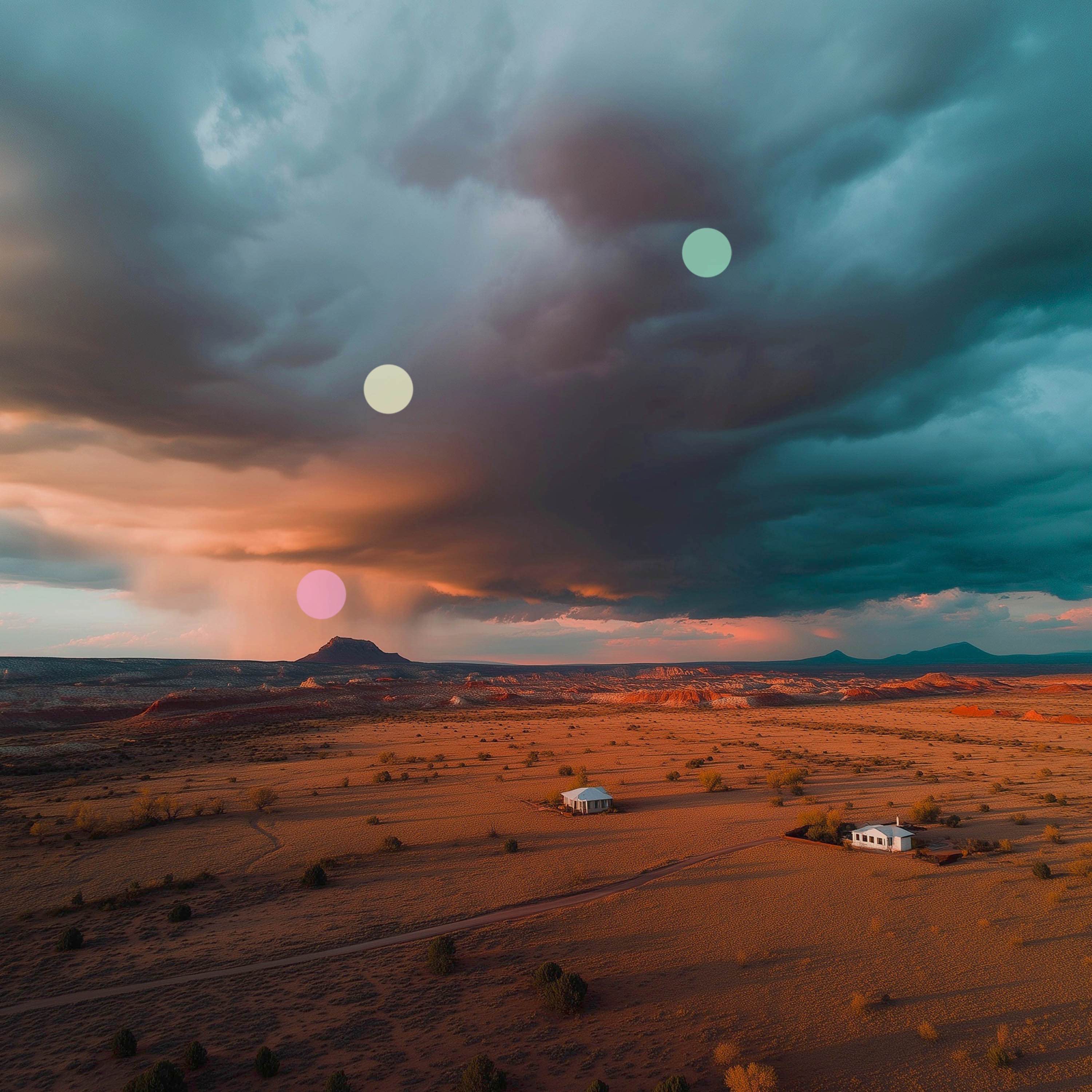 عاصفة رعدية عند الأفق | رعد بعيد خارج سانتا في