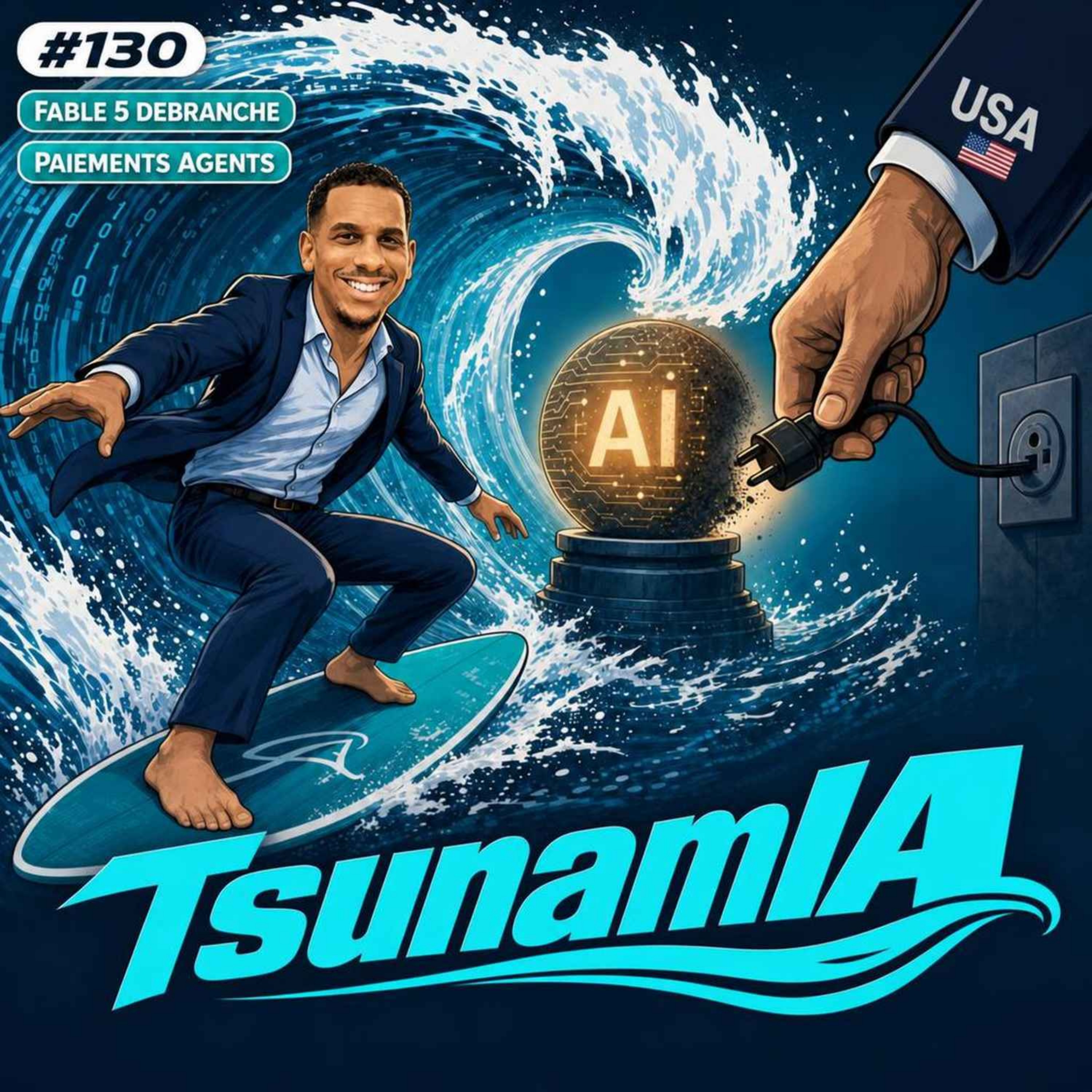 #130 - Fable 5 débranché par l'État américain, Musk premier trillionaire et les agents qui paient tout seuls (Stripe Tour 2026) episode artwork