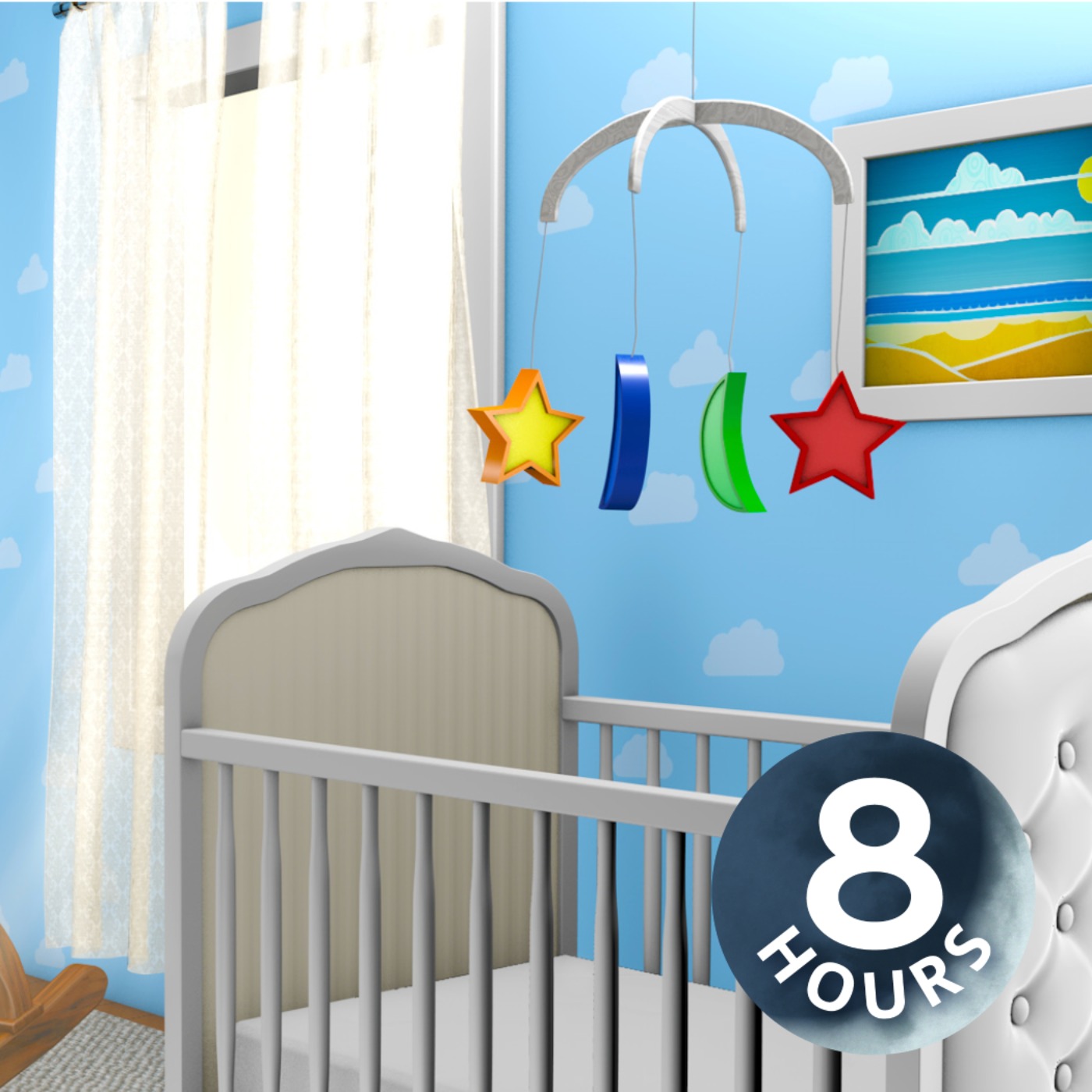 cover art for Baby-Schlafgeräusche zur Beruhigung weinender Säuglinge | Weißes Rauschen (8 Stunden)