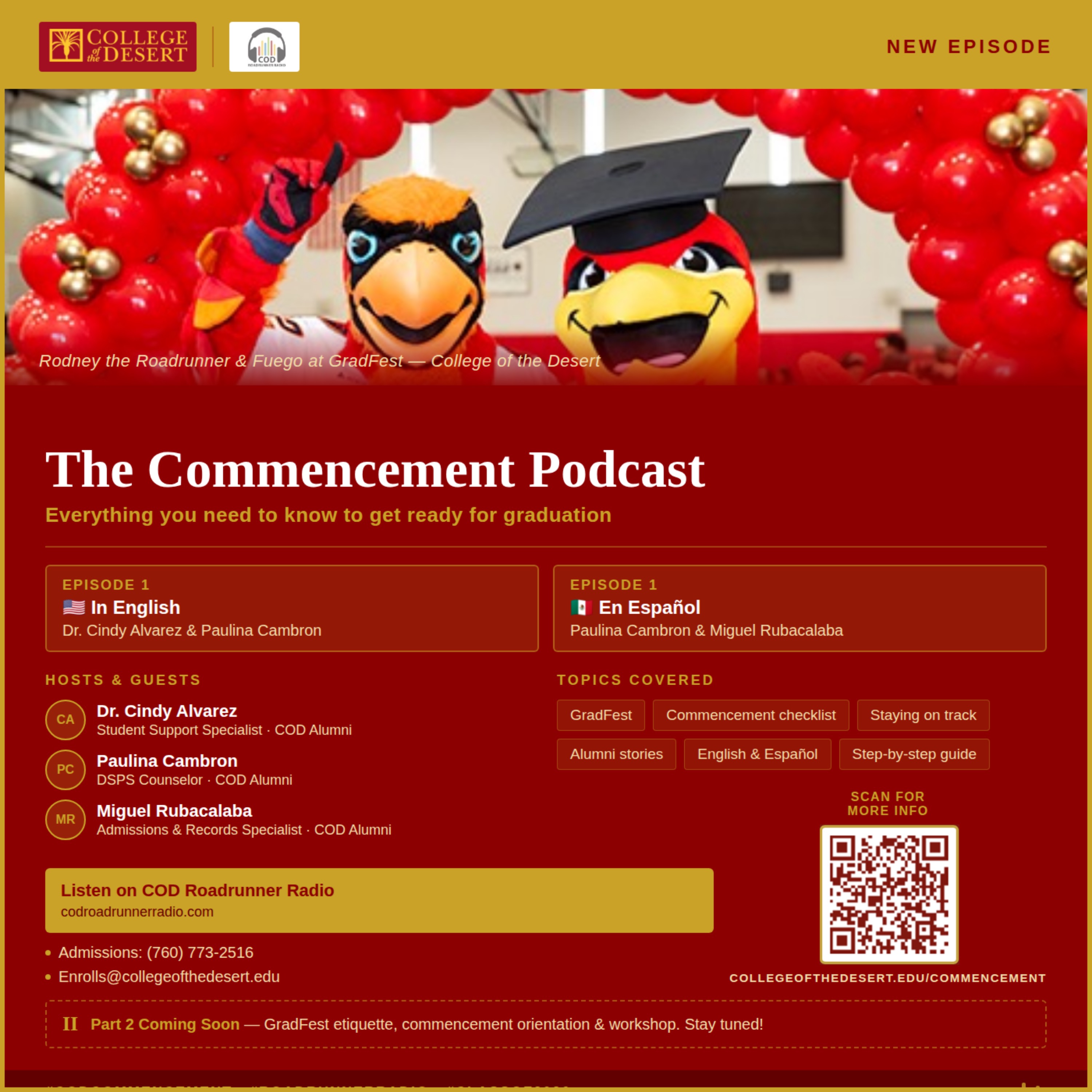College of the Desert Commencement Podcast - English episode artwork