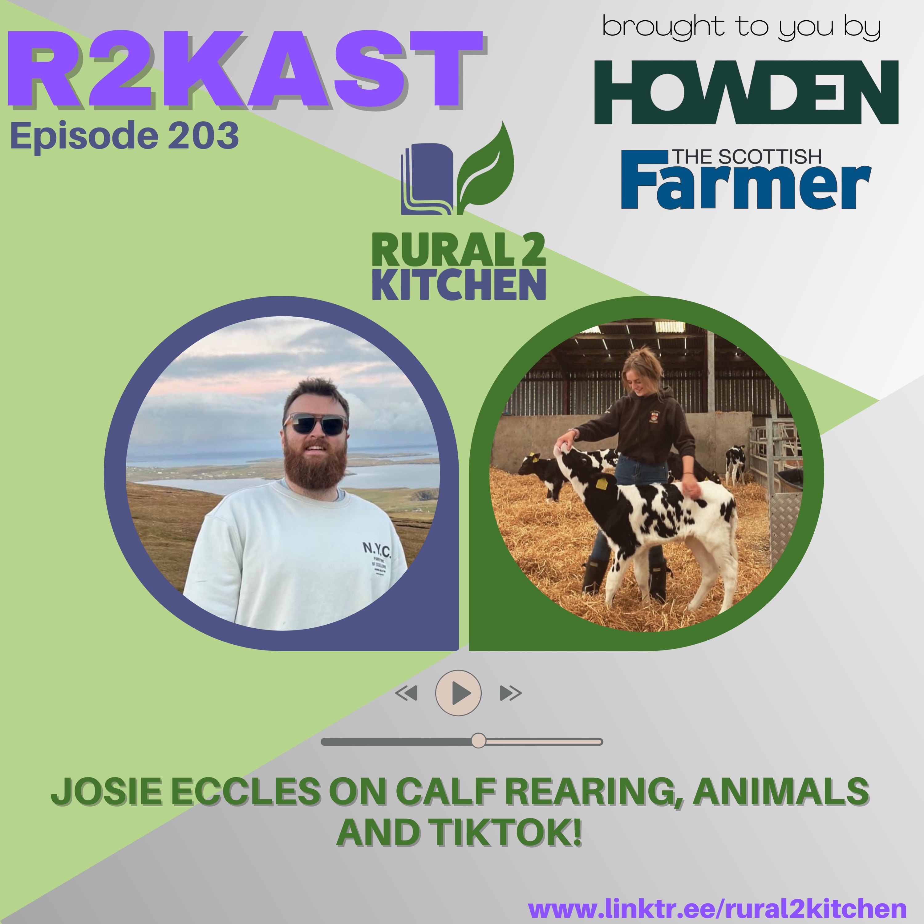 cover art for R2Kast 203 - Josie Eccles on cal rearing, animals and TikTok!