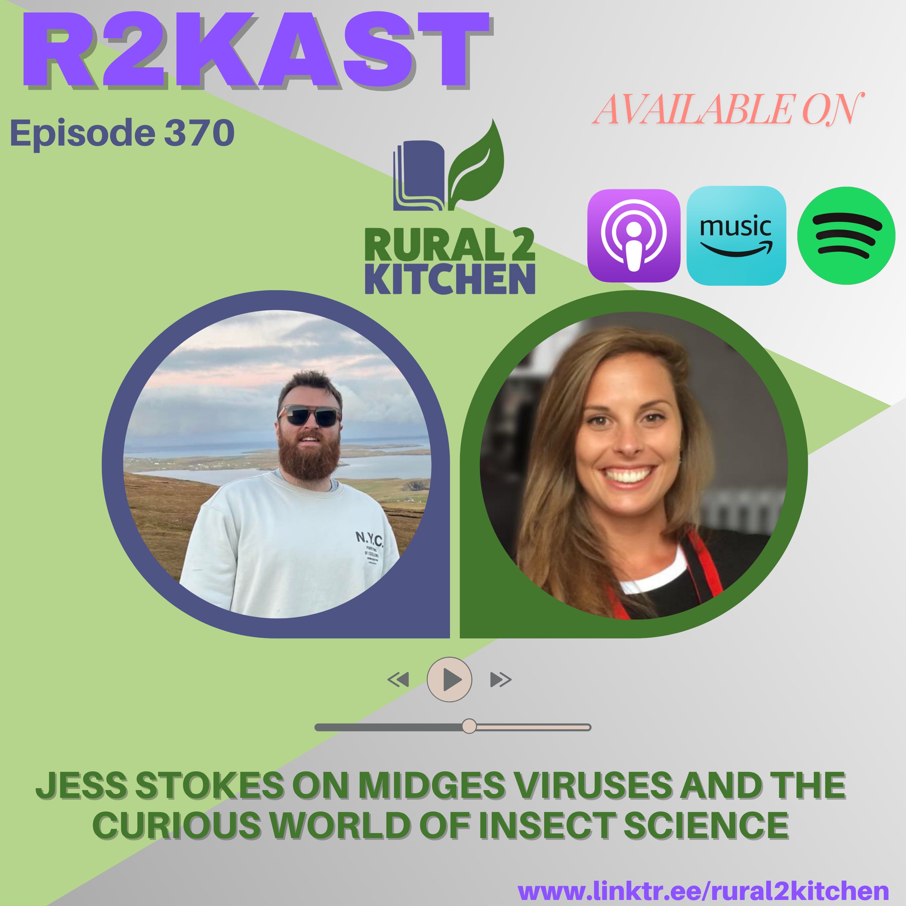 R2Kast 370 - Jess Stokes on midges viruses and the curious world of insect science
