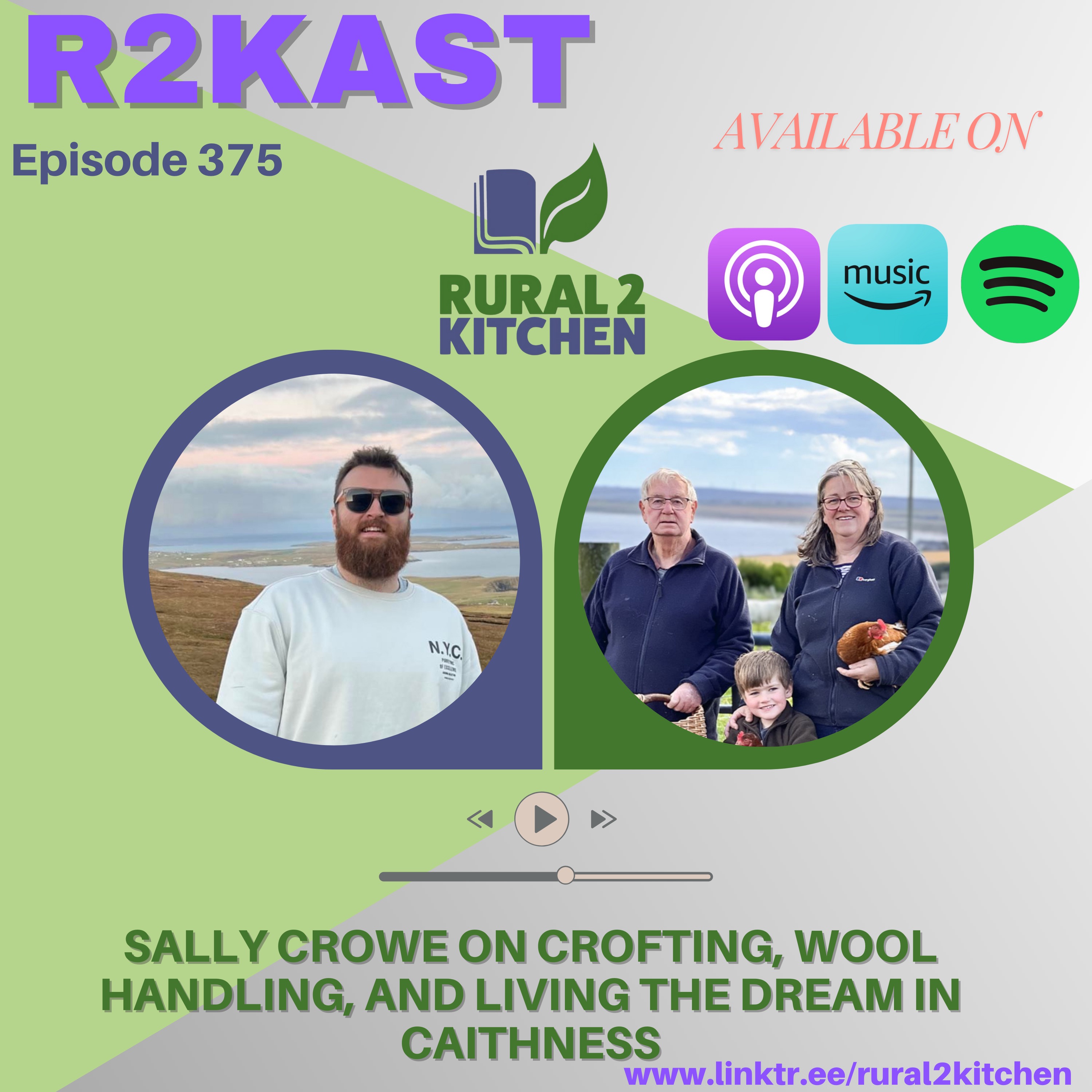 R2Kast 375 – Sally Crowe on crofting, wool handling, and living the dream in Caithness