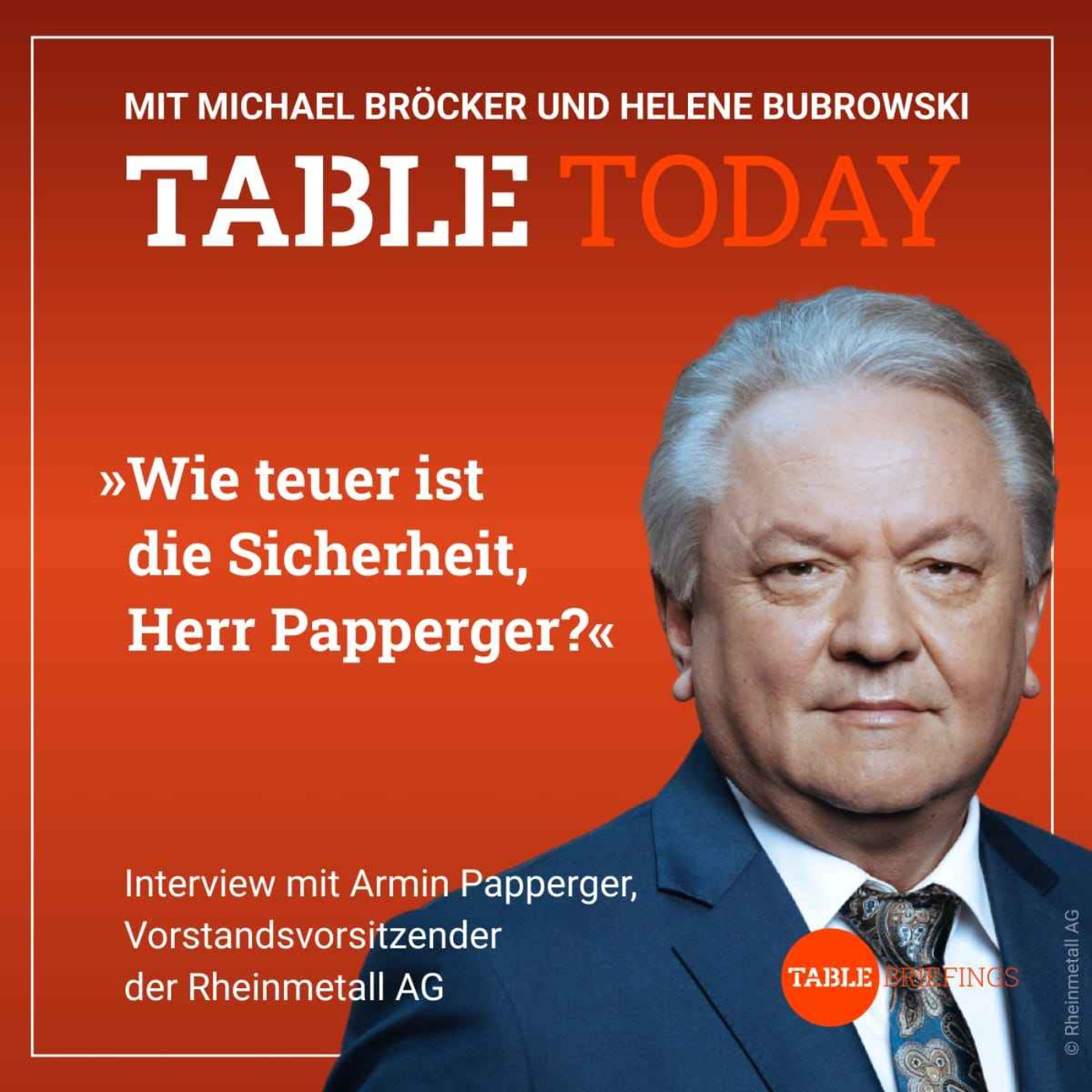 Wie teuer ist die Sicherheit, Herr Papperger?