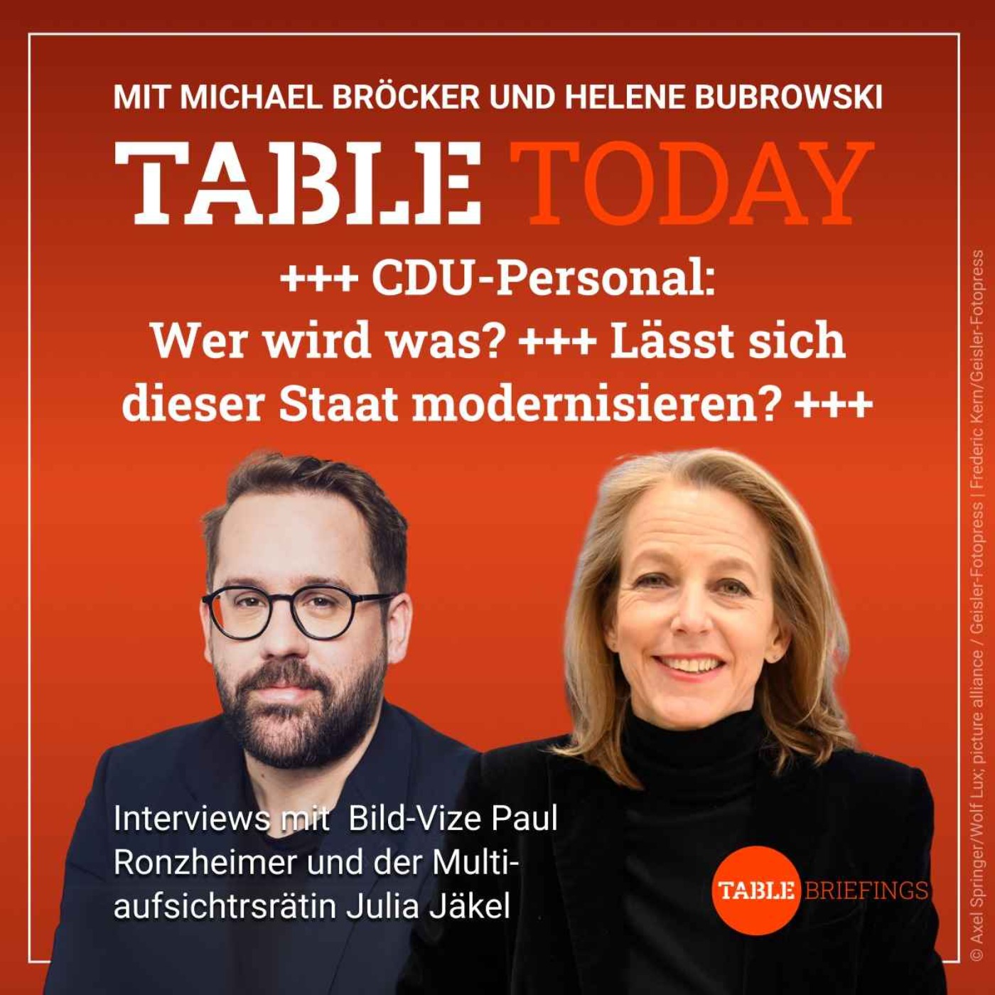 +++CDU-Personal: Wer wird was?+++Lässt sich dieser Staat modernisieren?+++