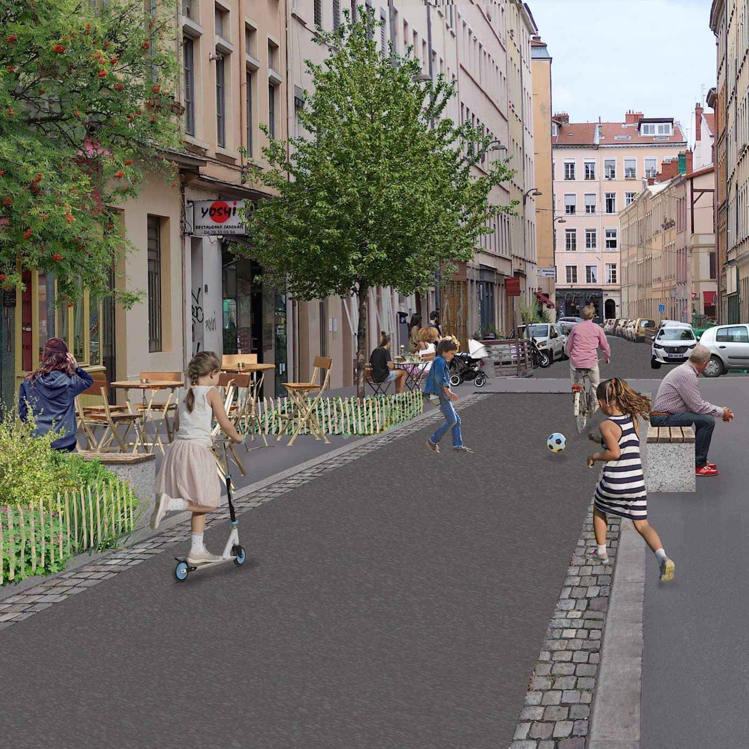 Rue du Mail : un quartier de la Croix-Rousse en voie d'apaisement