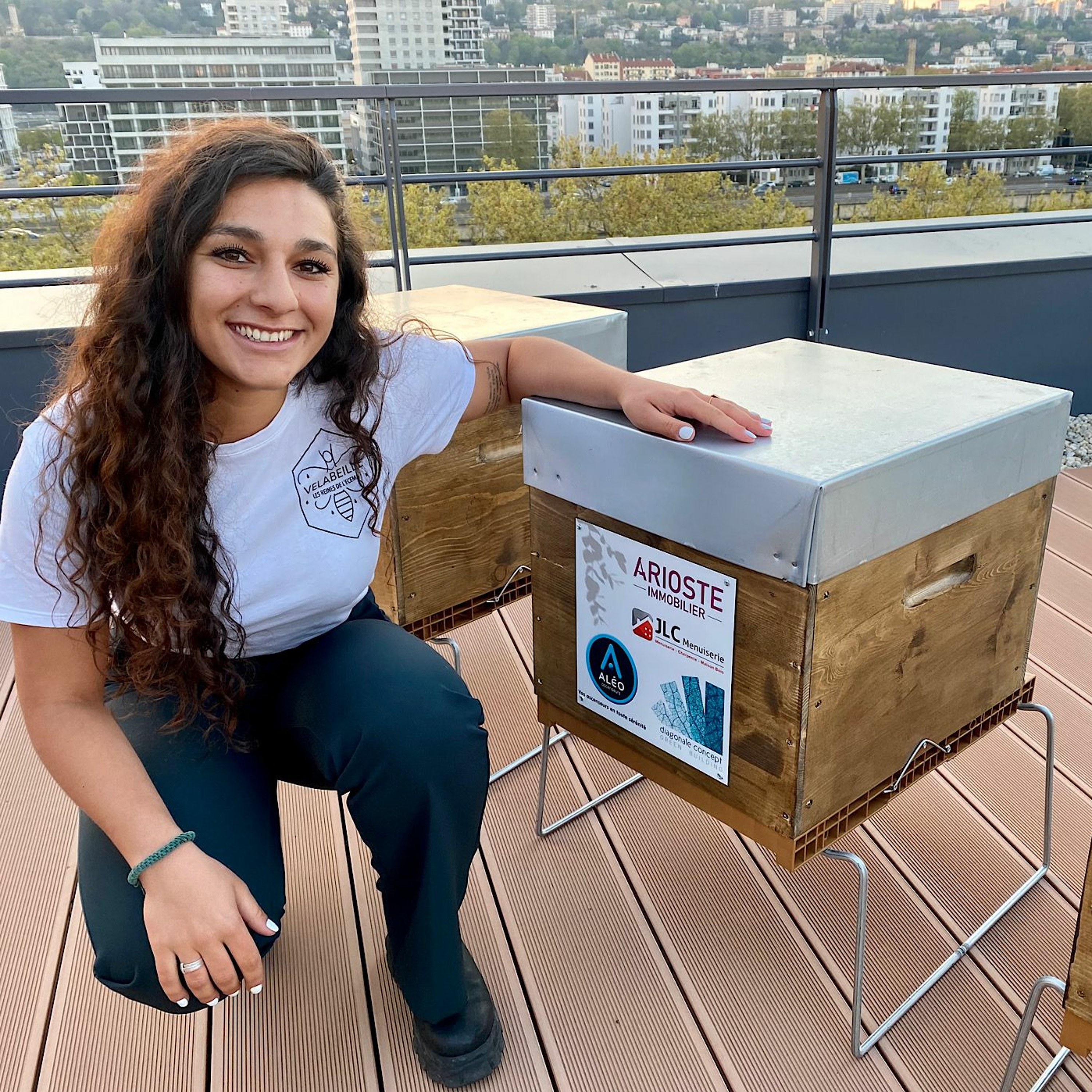 Des ruches sur le Vela Verde à Gerland