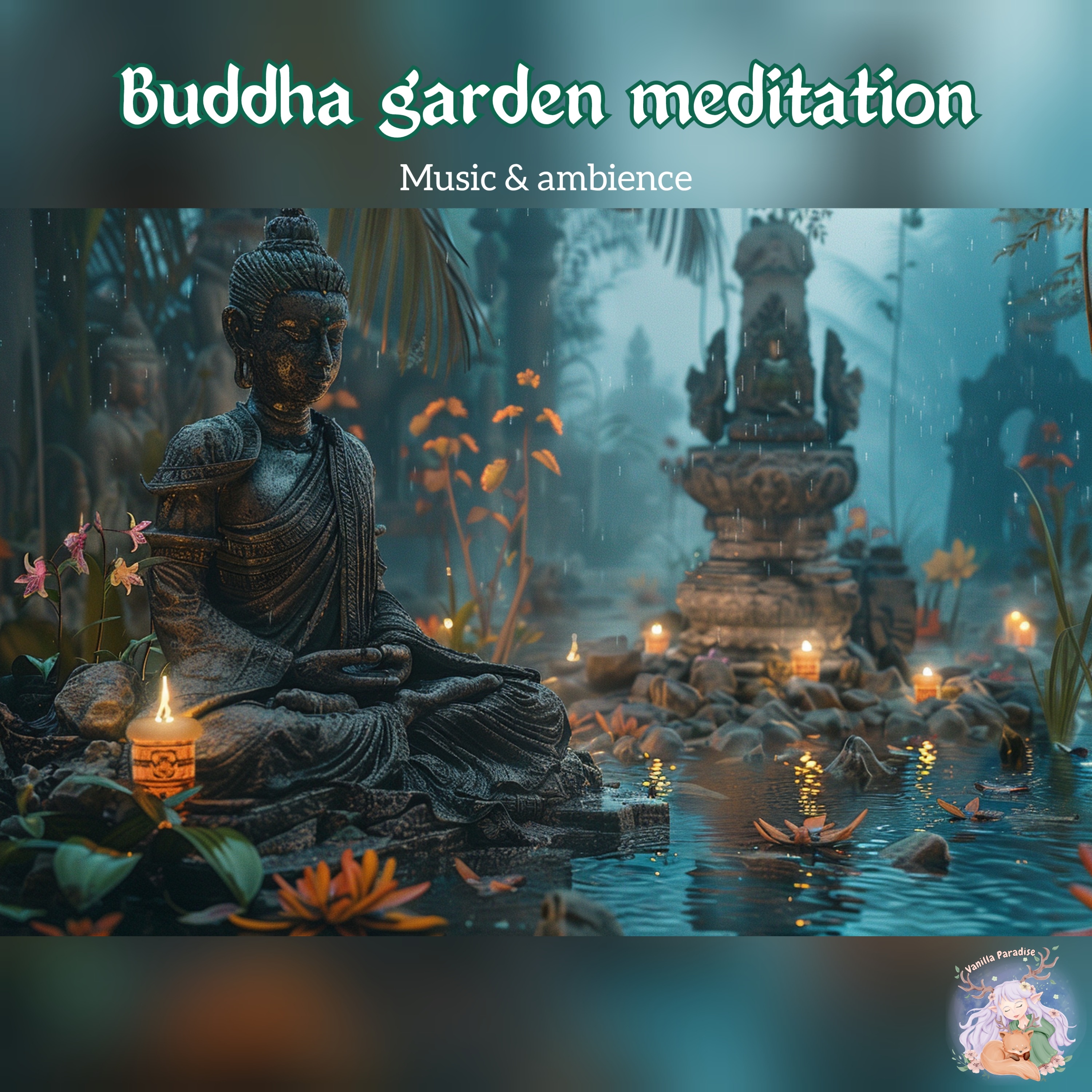 🎧Peaceful buddha garden ambience & music