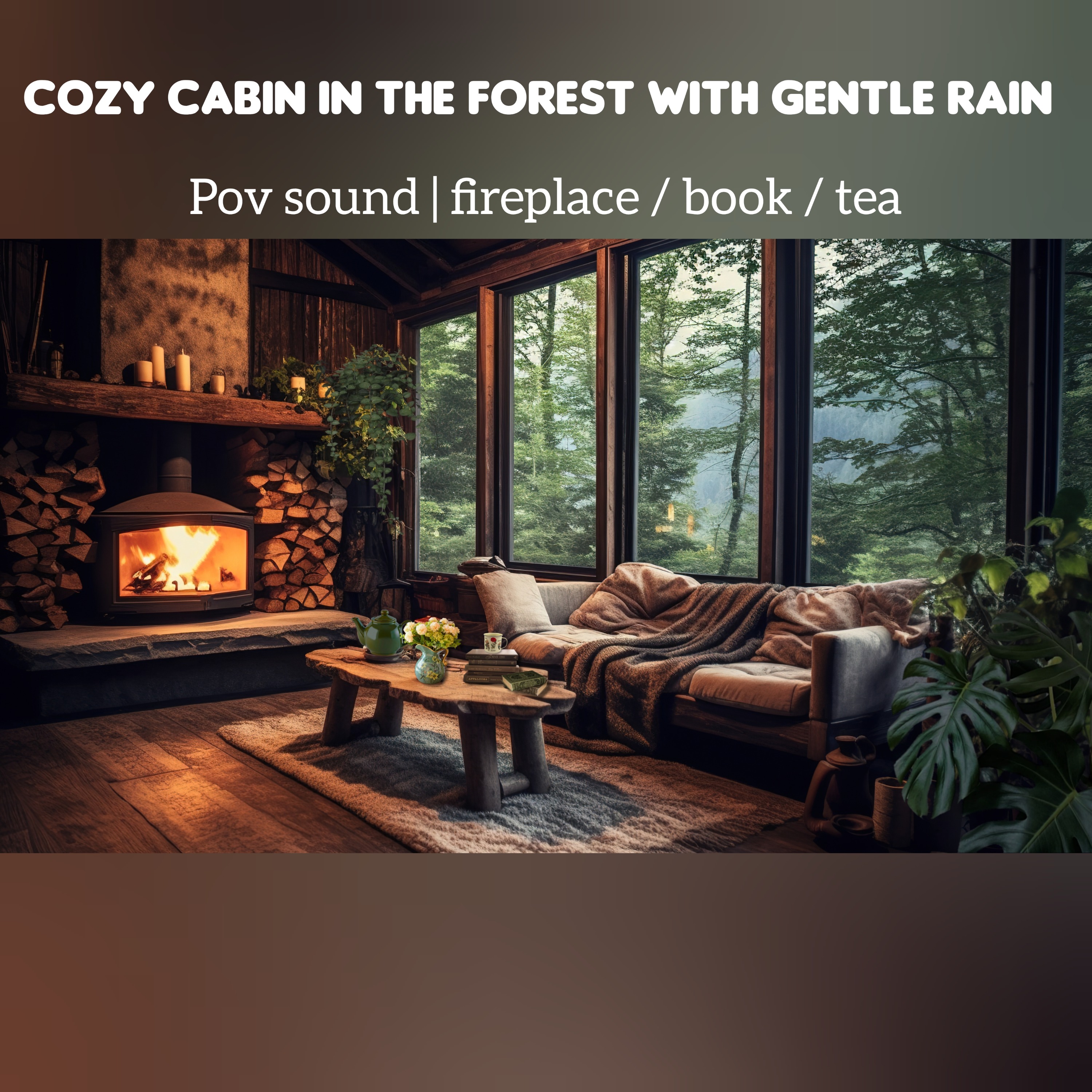 🎧Cozy cabin in the forest with gentle rain
