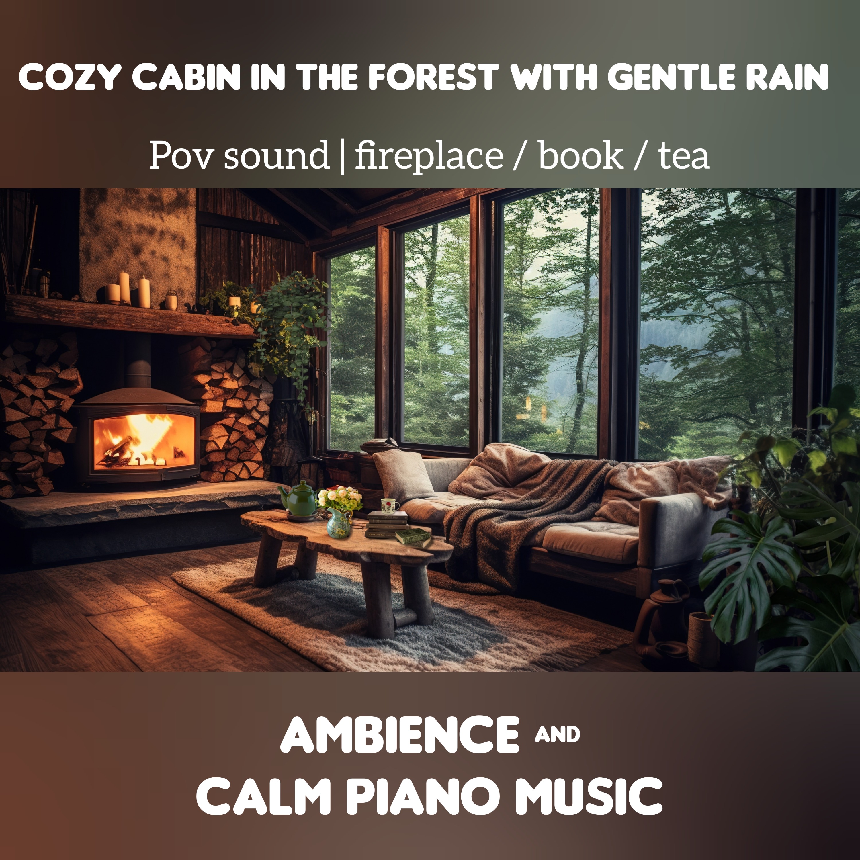 🎧Cozy cabin in the forest ambience & calm piano music - Vanilla paradise  Asmr Ambience | Acast