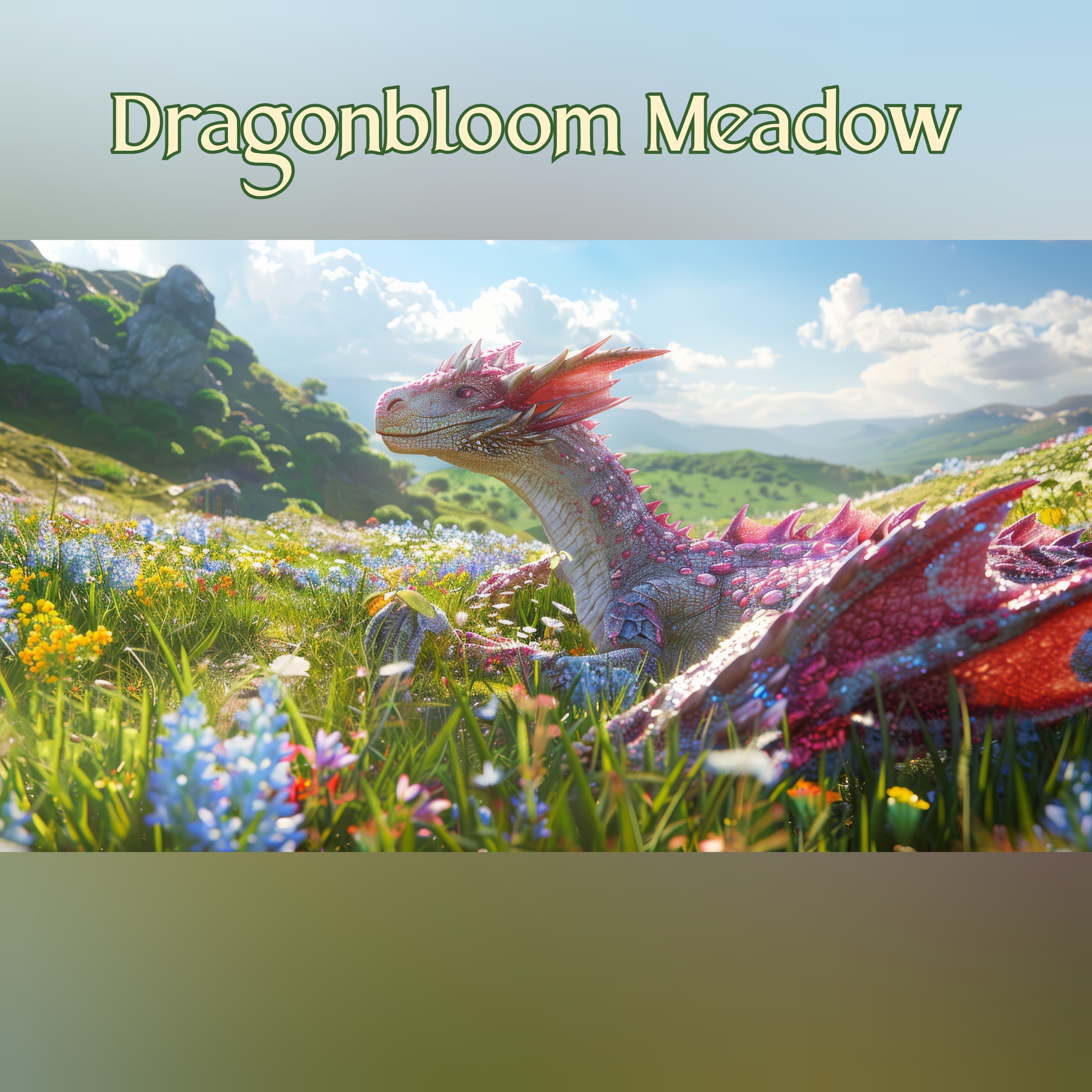 🎧 Dragonbloom Meadow | Calm Wind, Flowers & Distant Wings, Breath Sounds