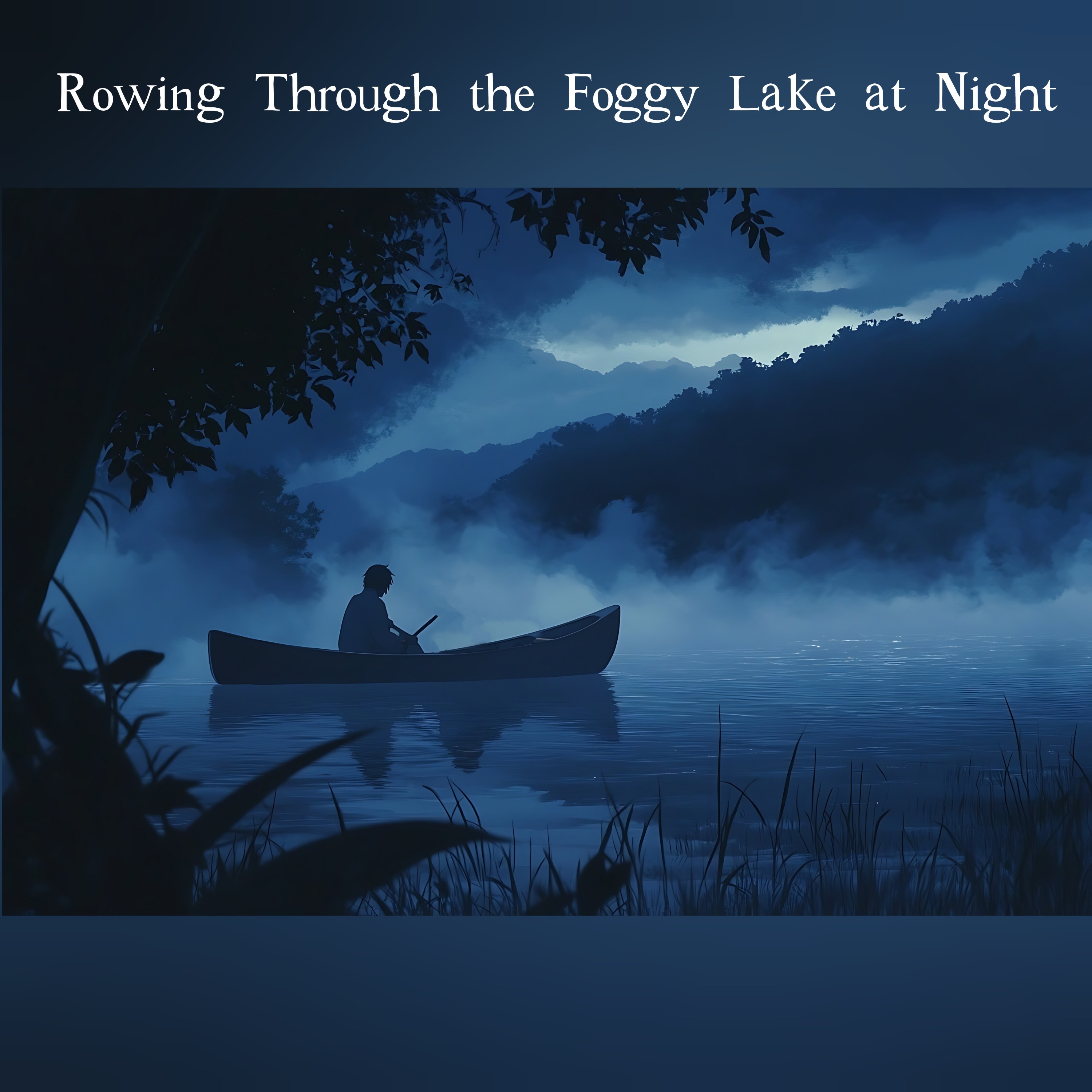 🎧Rowing Through the Foggy Lake at Night | Mysterious and Peaceful Moonlit Ambience