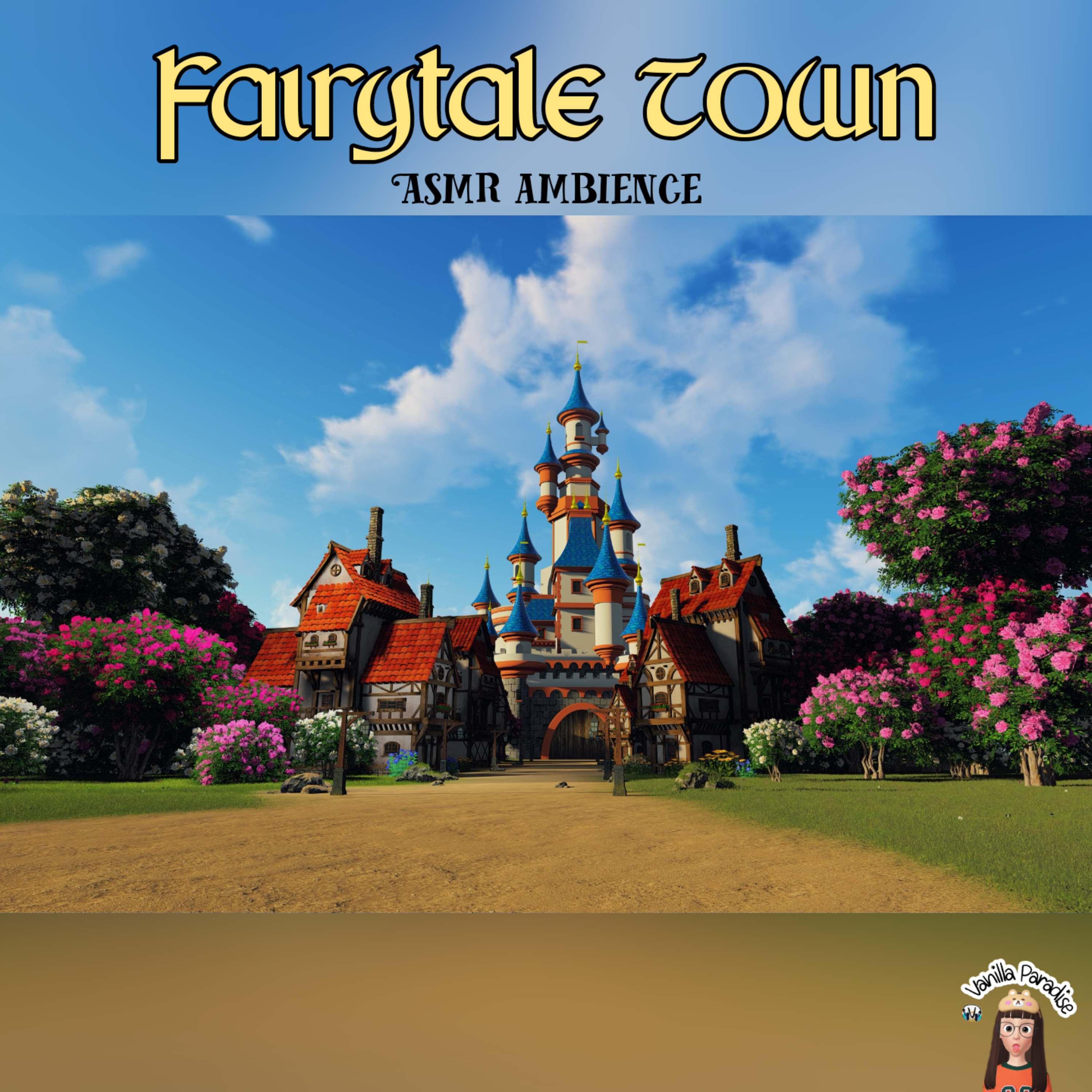 🎧​Fairytale town ambience | peaceful fantasy town in the morning