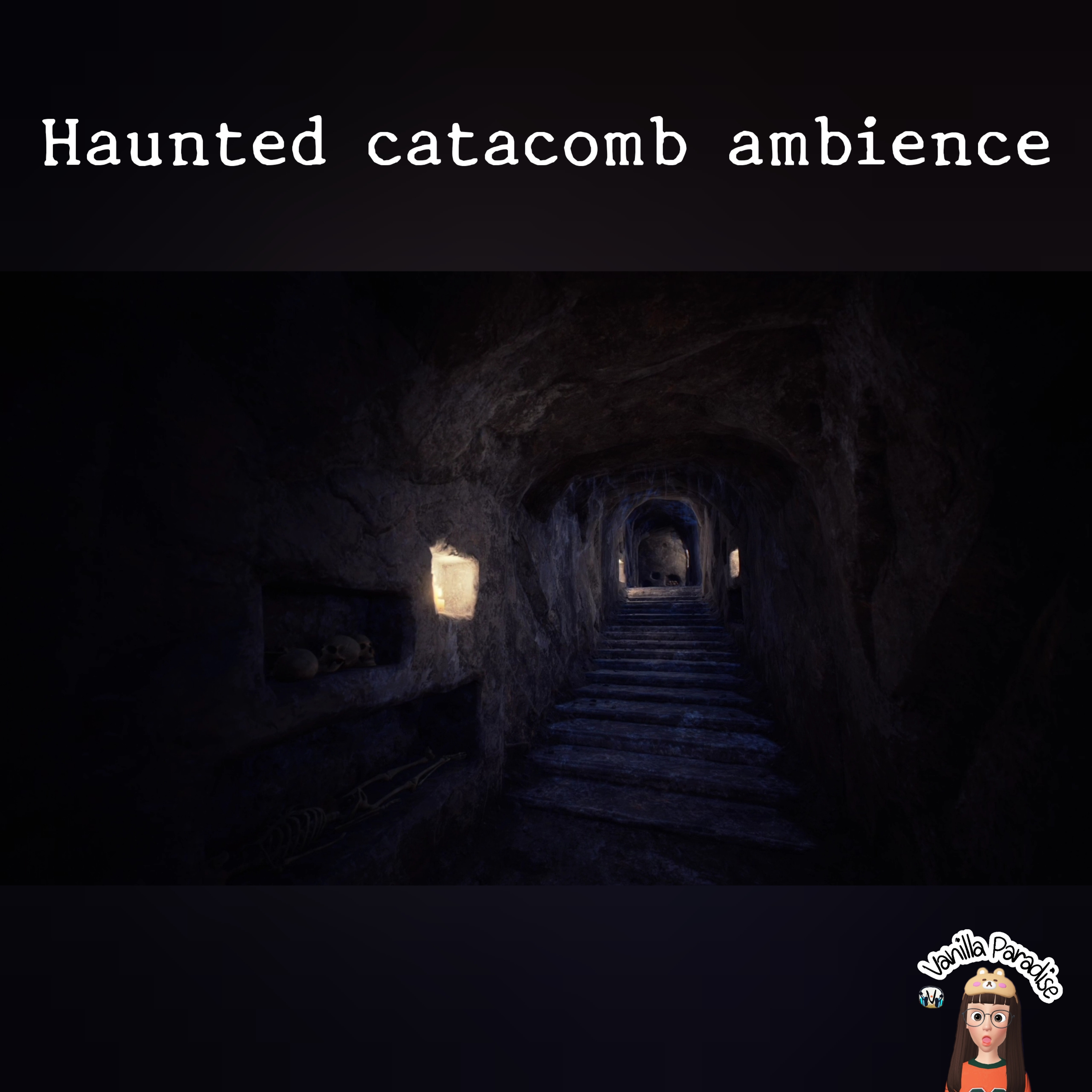 🎧Haunted​ underground cemetery ambience | creepy catacomb | dark ambient | cavern sounds
