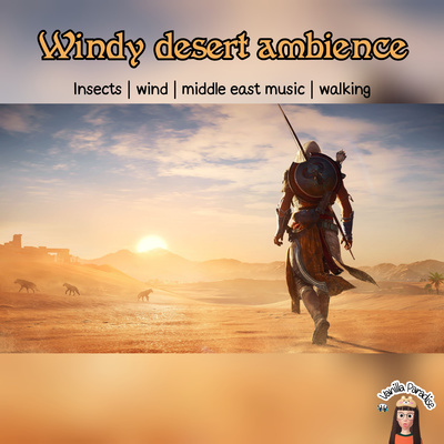 🎧​Ancient ​warrior​ walking in the windy desert asmr ambience​ | middle​ east​ music​