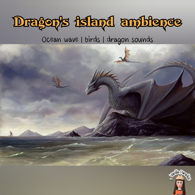 🎧Dragon's island ASMR ambience | relaxing ocean wave with soft dragon sounds