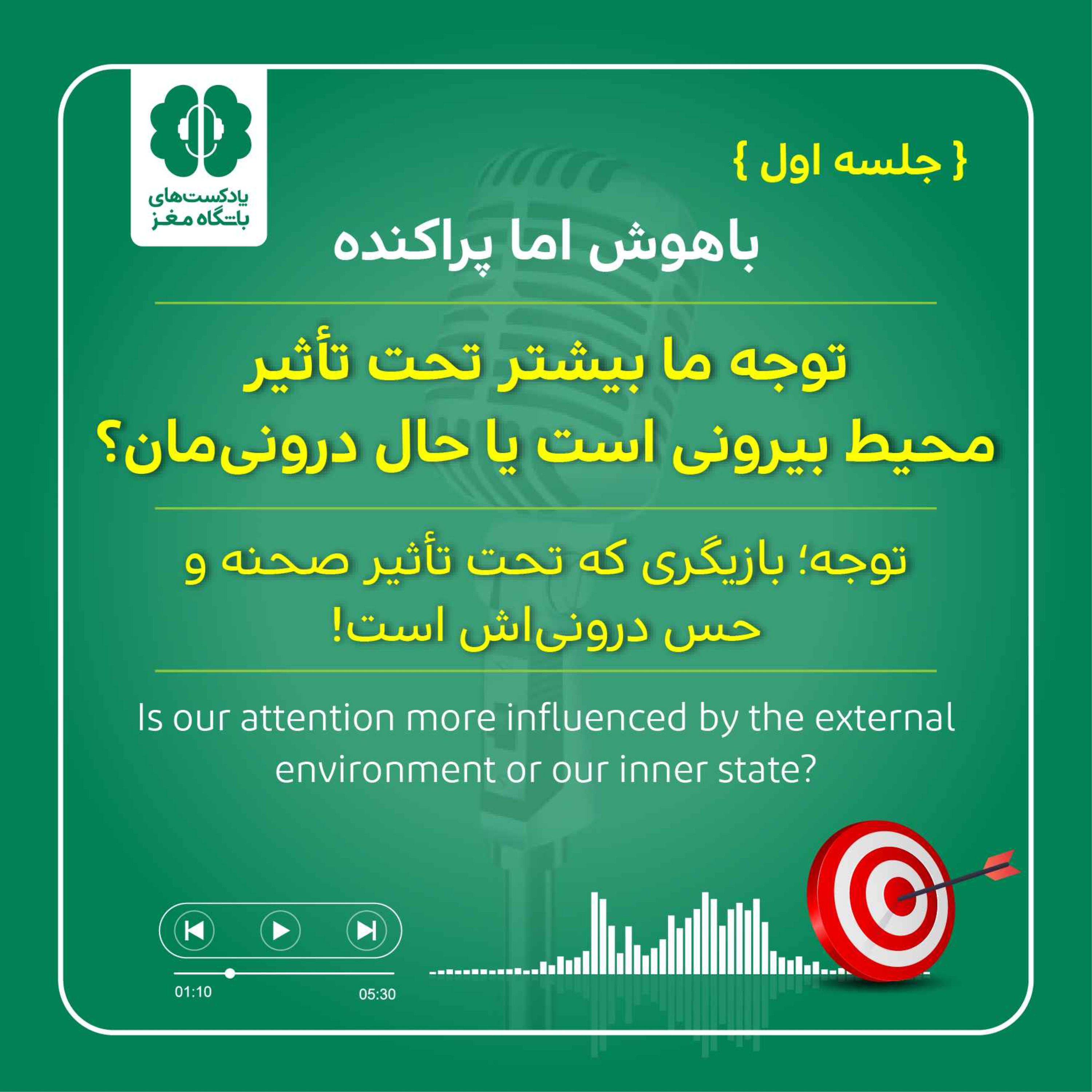 (جلسه اول) توجه ما بیشتر تحت تأثیر محیط بیرونی است یا حال درونی‌مان؟ episode artwork