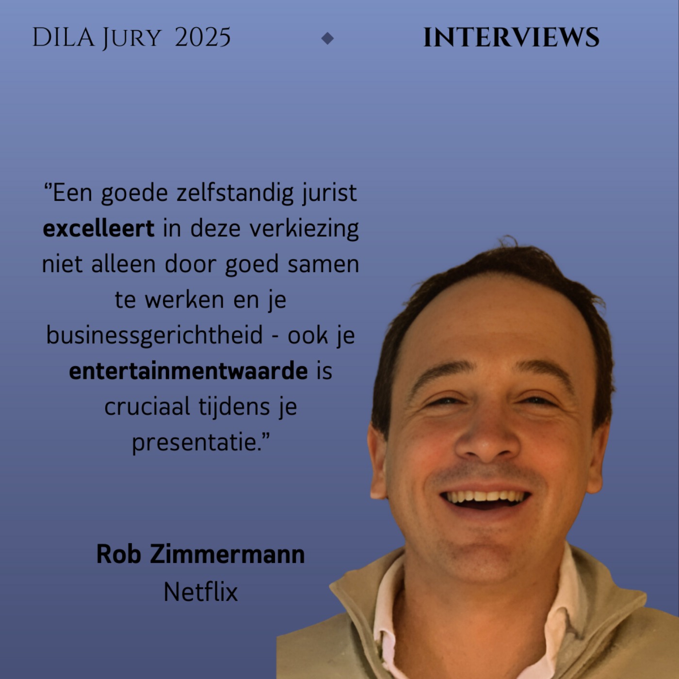 Rob Zimmermann (Netflix) over het belang van je entertainmentwaarde als zelfstandig jurist