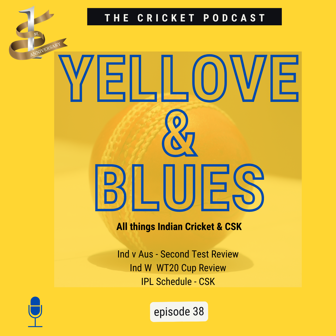 Anniversary Episode - Ind v Aus 2nd Test review; WT20 Ind W’s review; CSK IPL Look Ahead - Episode 38