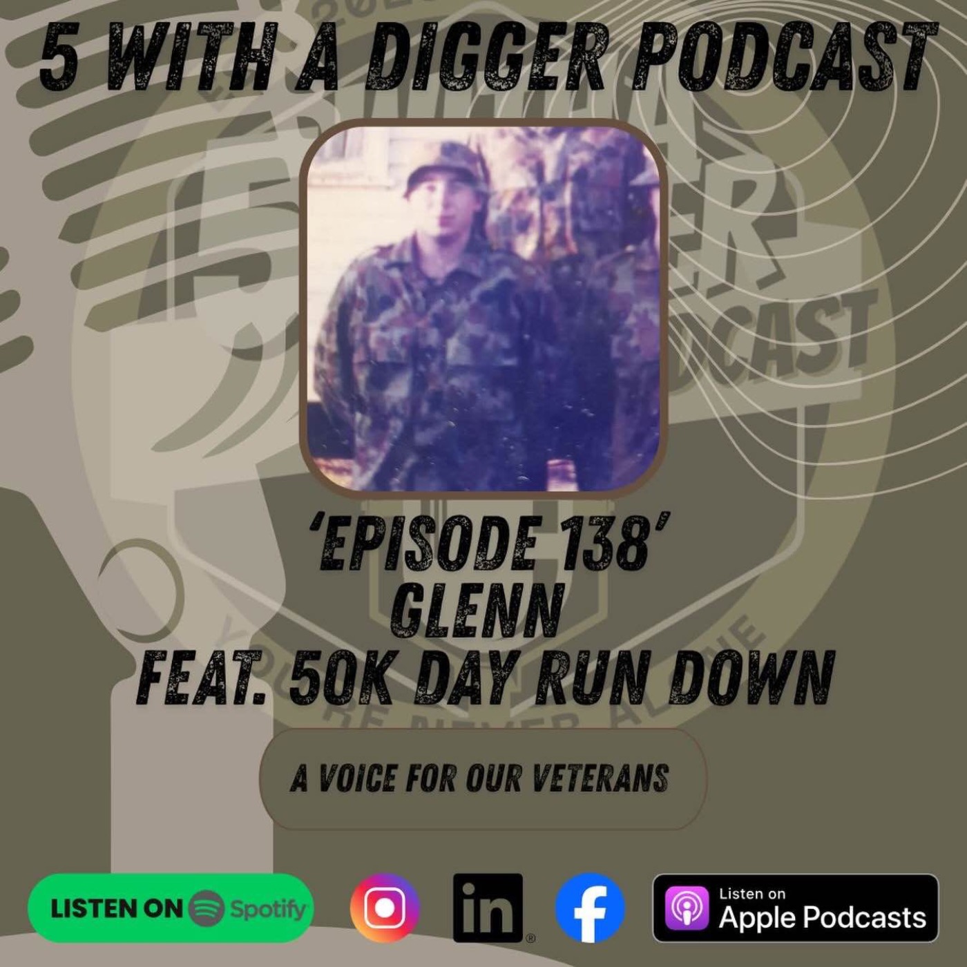 5 With A Digger. Glenn Feat. 50K Day Run Down.