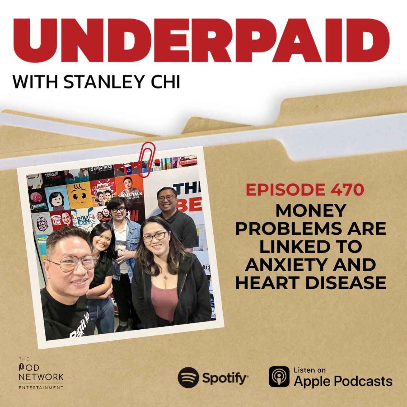 cover art for Episode 470: Money problems are linked to anxiety and heart disease