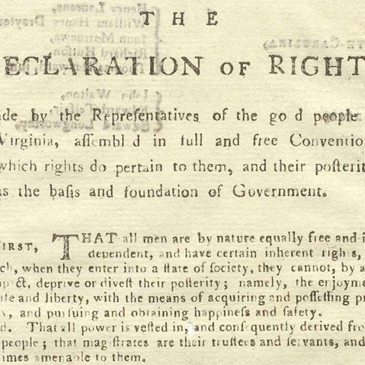 A Drive-By History Of America's Freedom Documents: Virginia Bill Of Rights