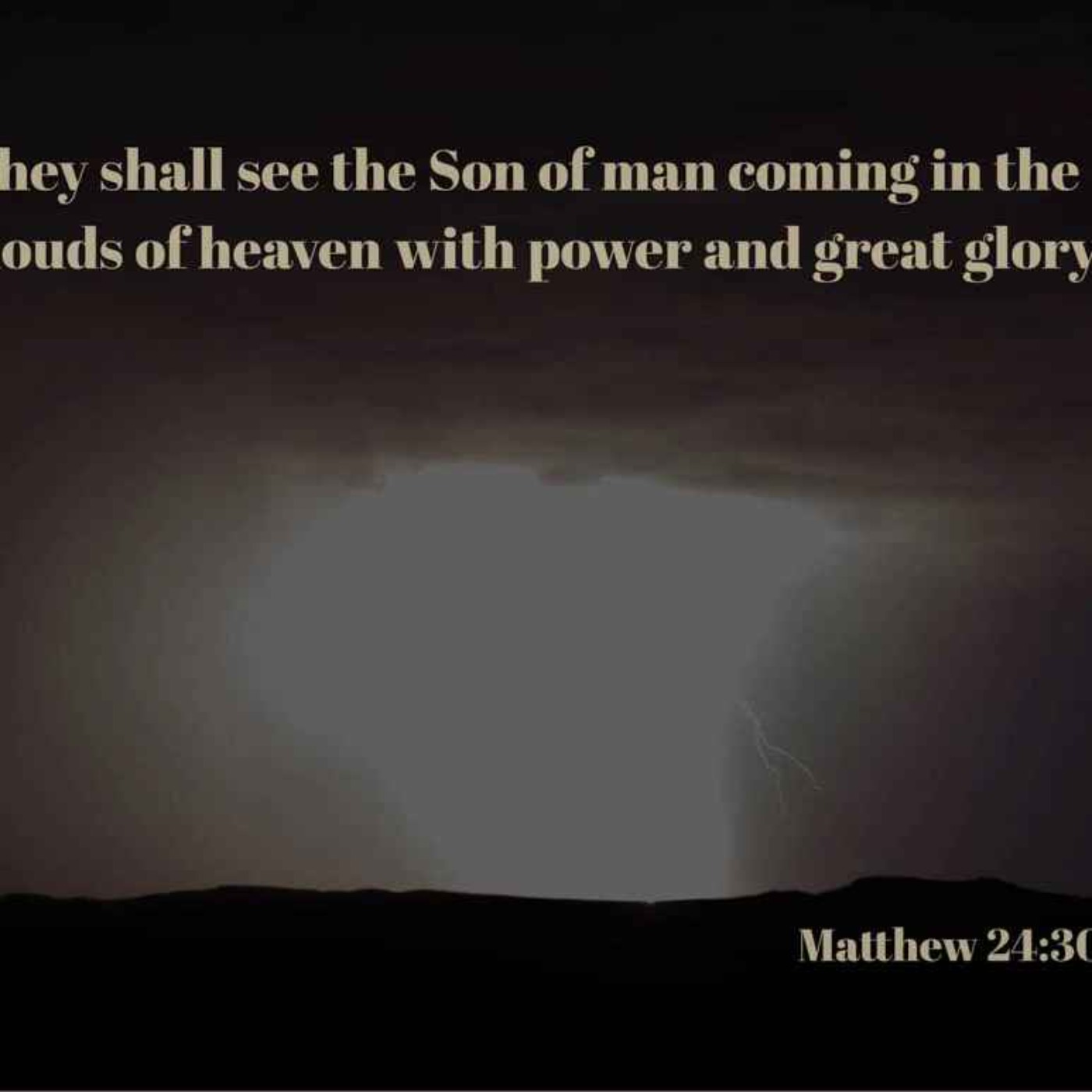 The Sign Of The Coming Of The Son Of Man