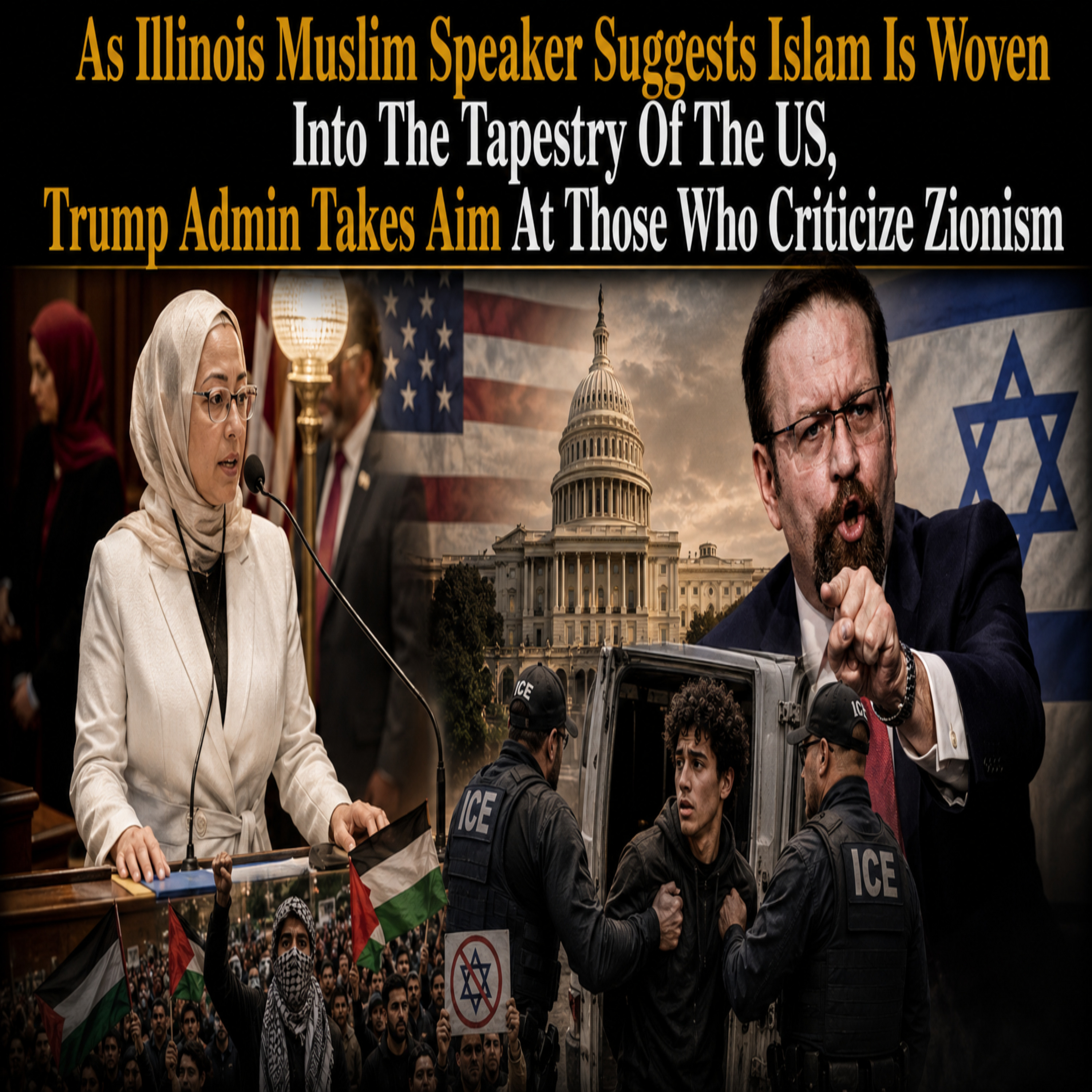 As Illinois Muslim Speaker Suggests Islam Is Woven Into The Tapestry Of The US, Trump Admin Takes Aim At Those Who Criticize Zionism episode artwork