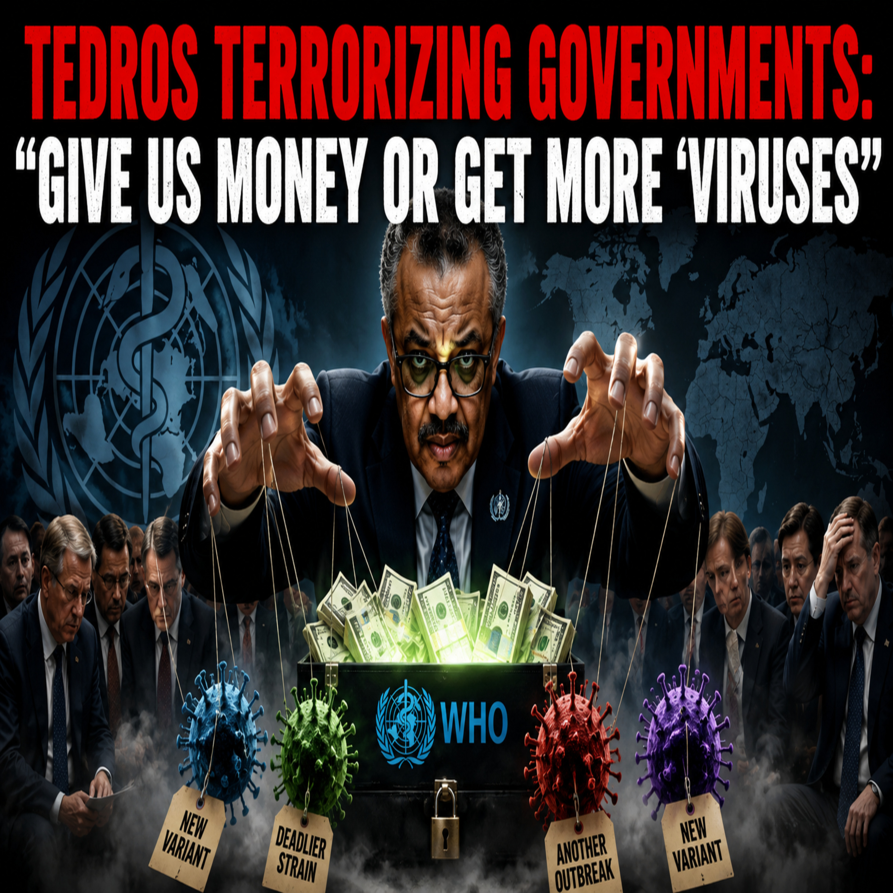 Tedros Terrorizing Governments: "Give Us Money Or Get More 'Viruses'" episode artwork