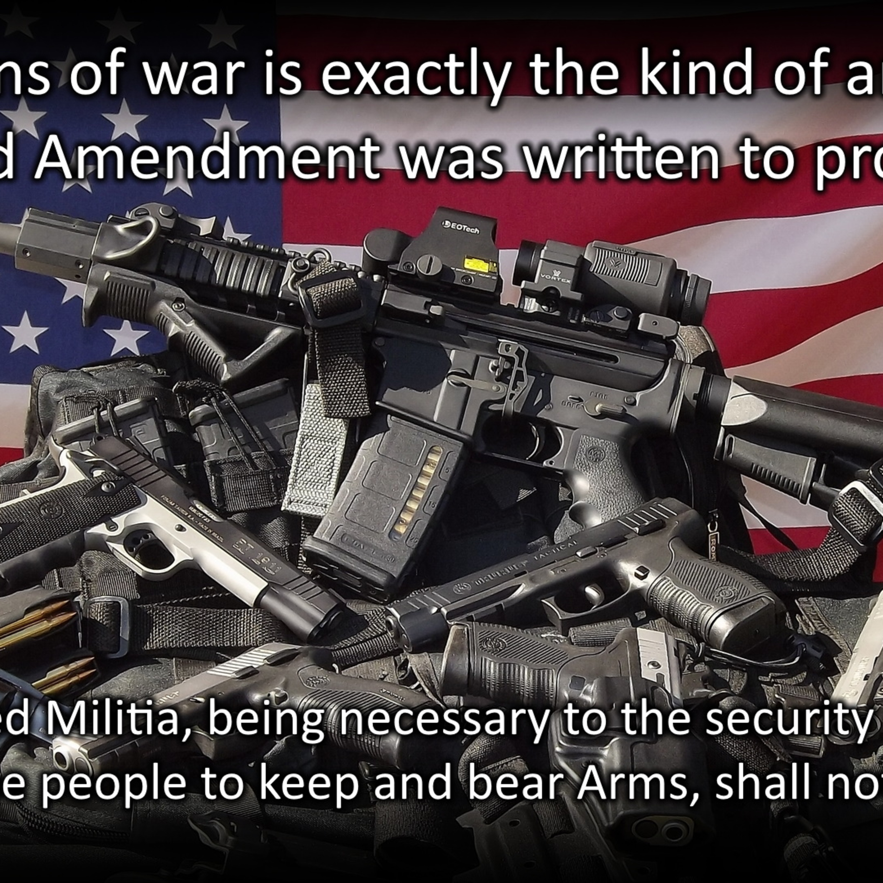 No Gavin Newsom, The 2nd Amendment Was For Protecting "Weapons Of War"!