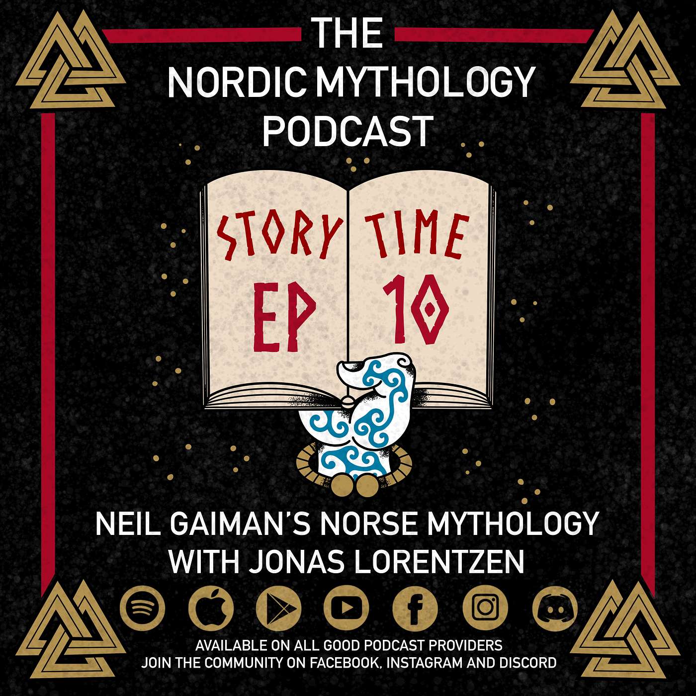 cover art for Storytime Ep 10 - Neil Gaiman's Norse Mythology With Jonas Lorentzen