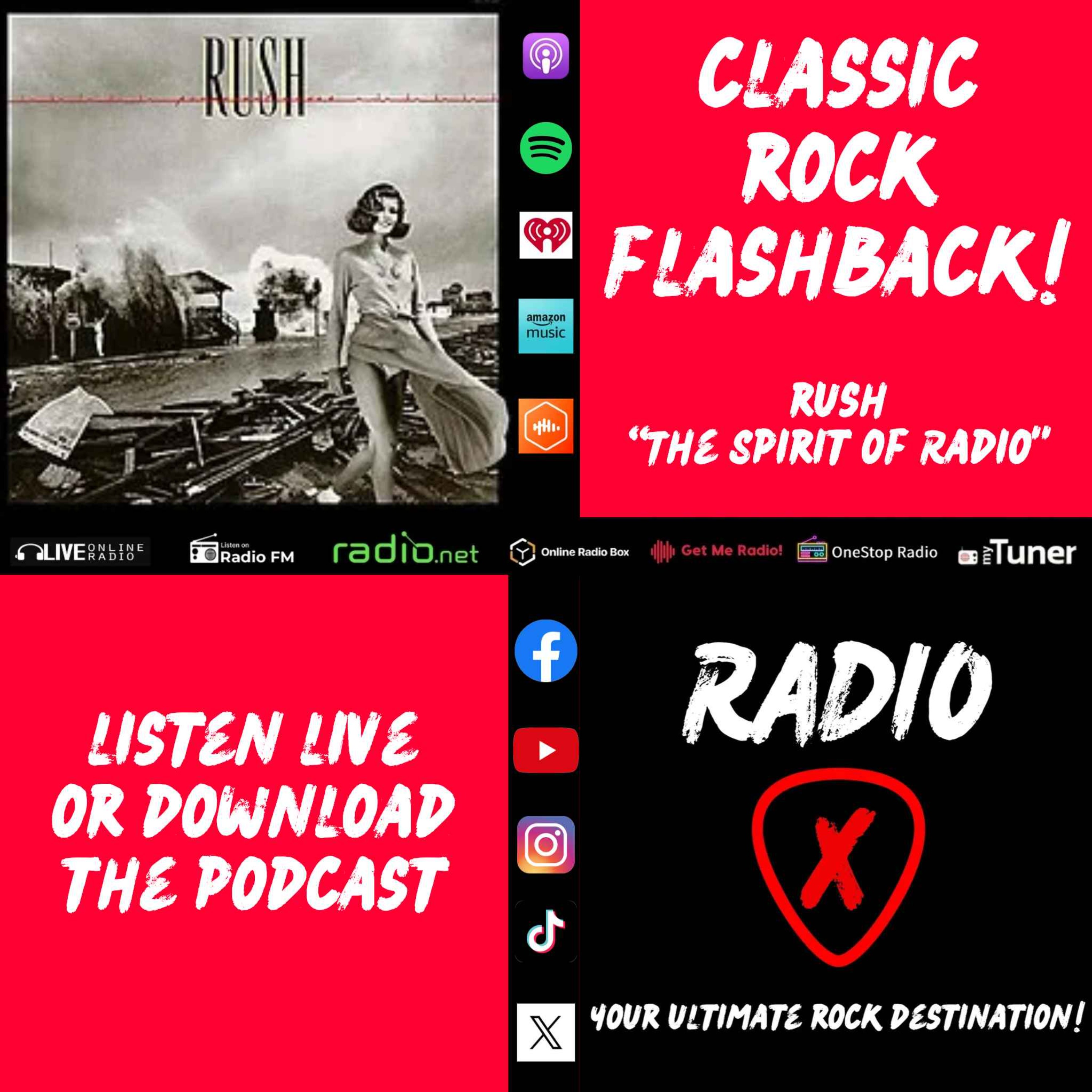 Classic Rock Flashback 14/01/2025 - Rush “The Spirit of Radio” episode artwork